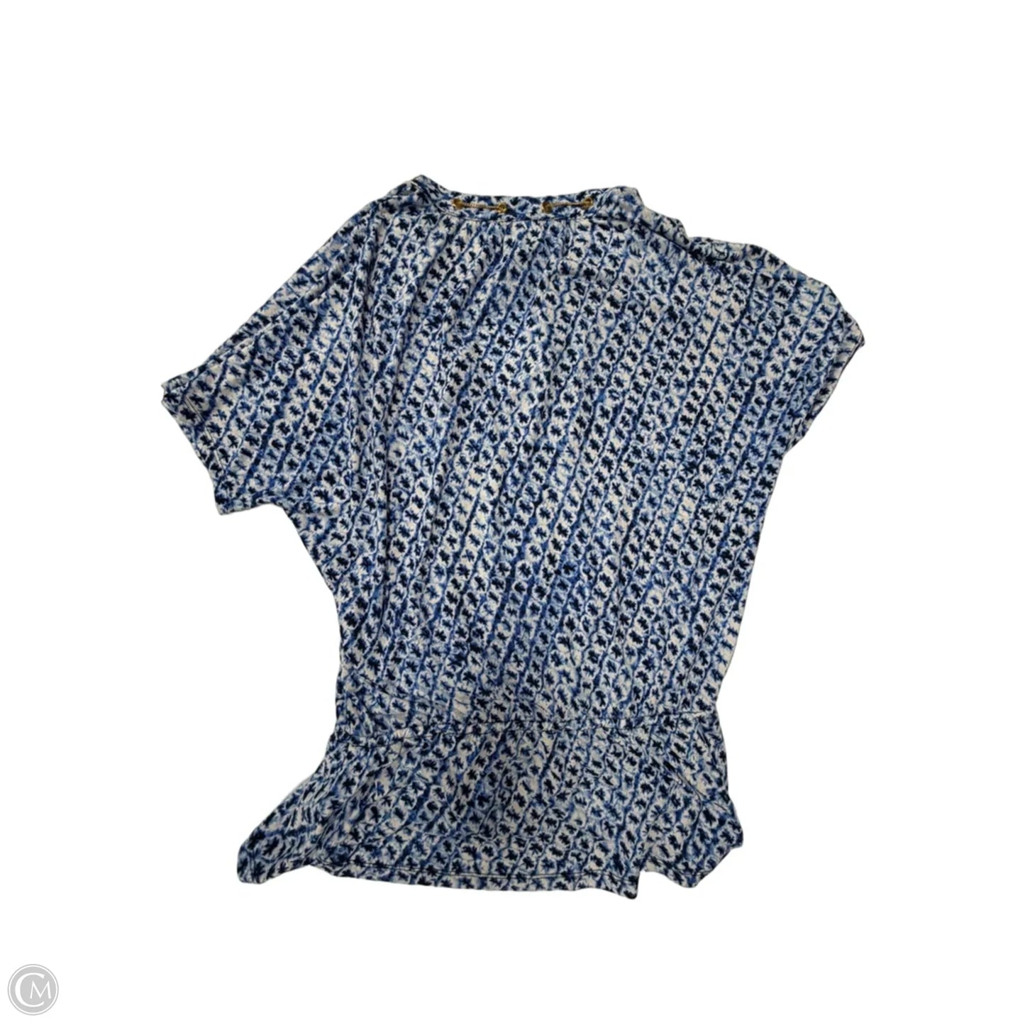 Top Short Sleeve By Michael By Michael Kors In Blue & White, Size: S