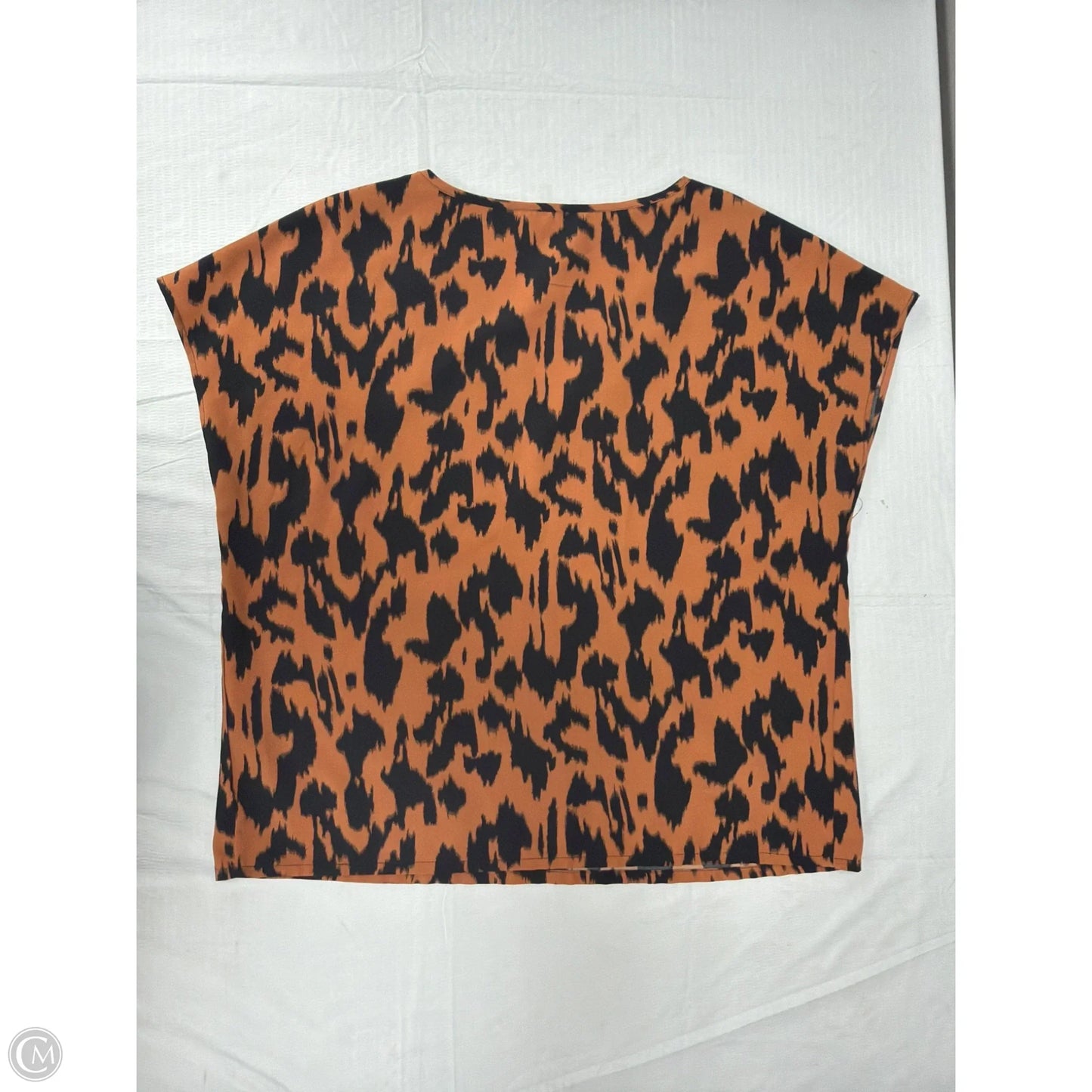 Top Short Sleeve By Shein In Black & Brown, Size: L
