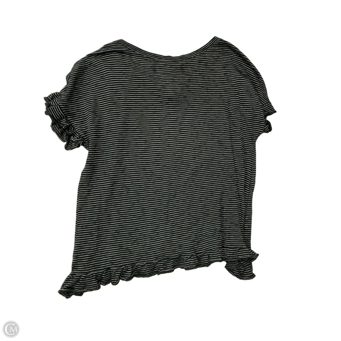 Top Short Sleeve By Loft In Striped Pattern, Size: L