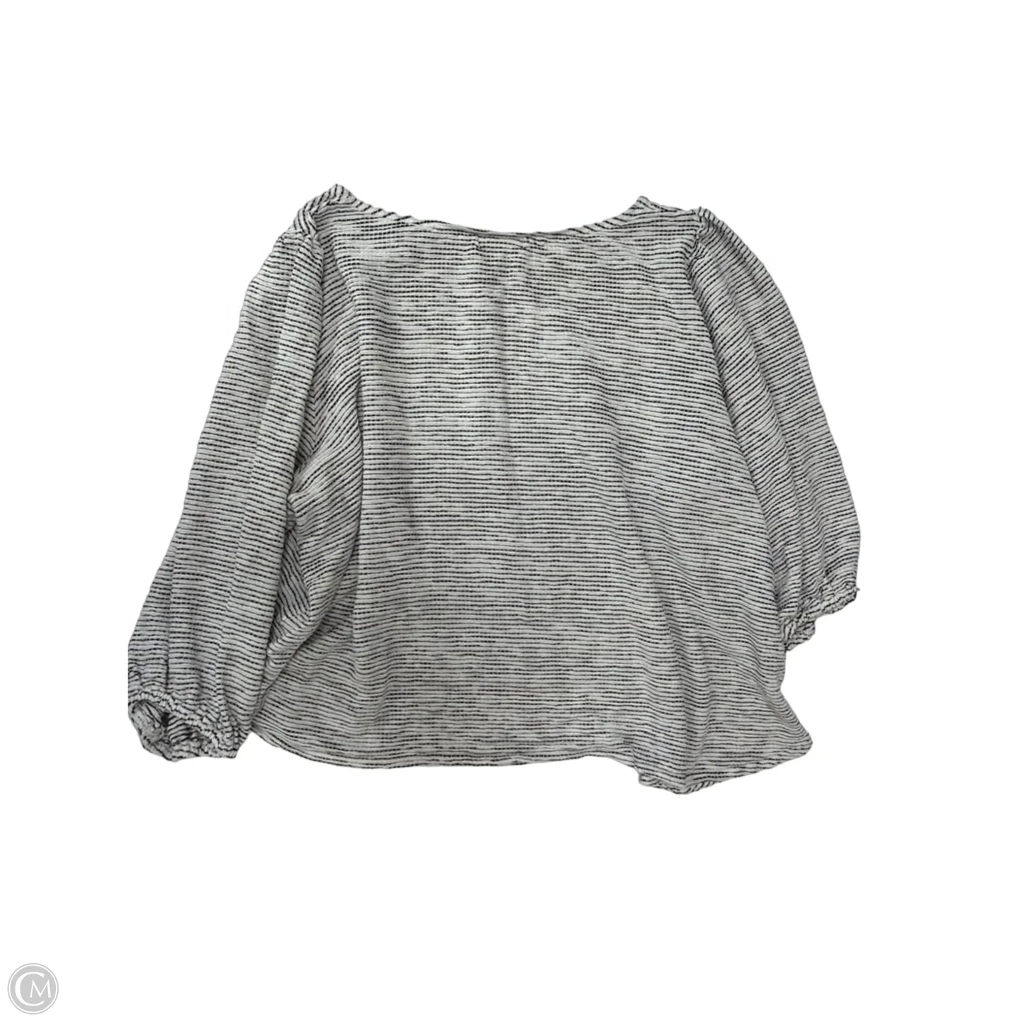 Top Short Sleeve By Max Studio In Black & White, Size: 2x