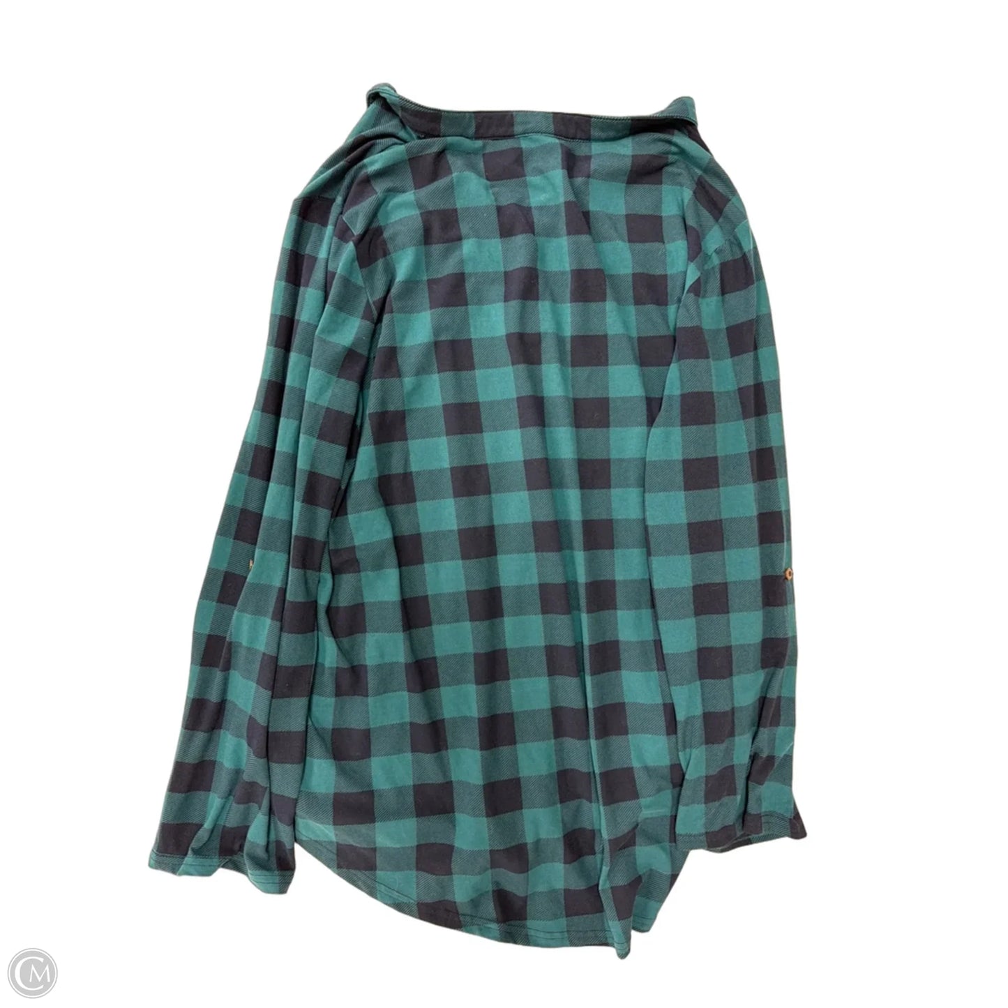 Top Long Sleeve By Clothes Mentor In Checkered Pattern, Size: 3x