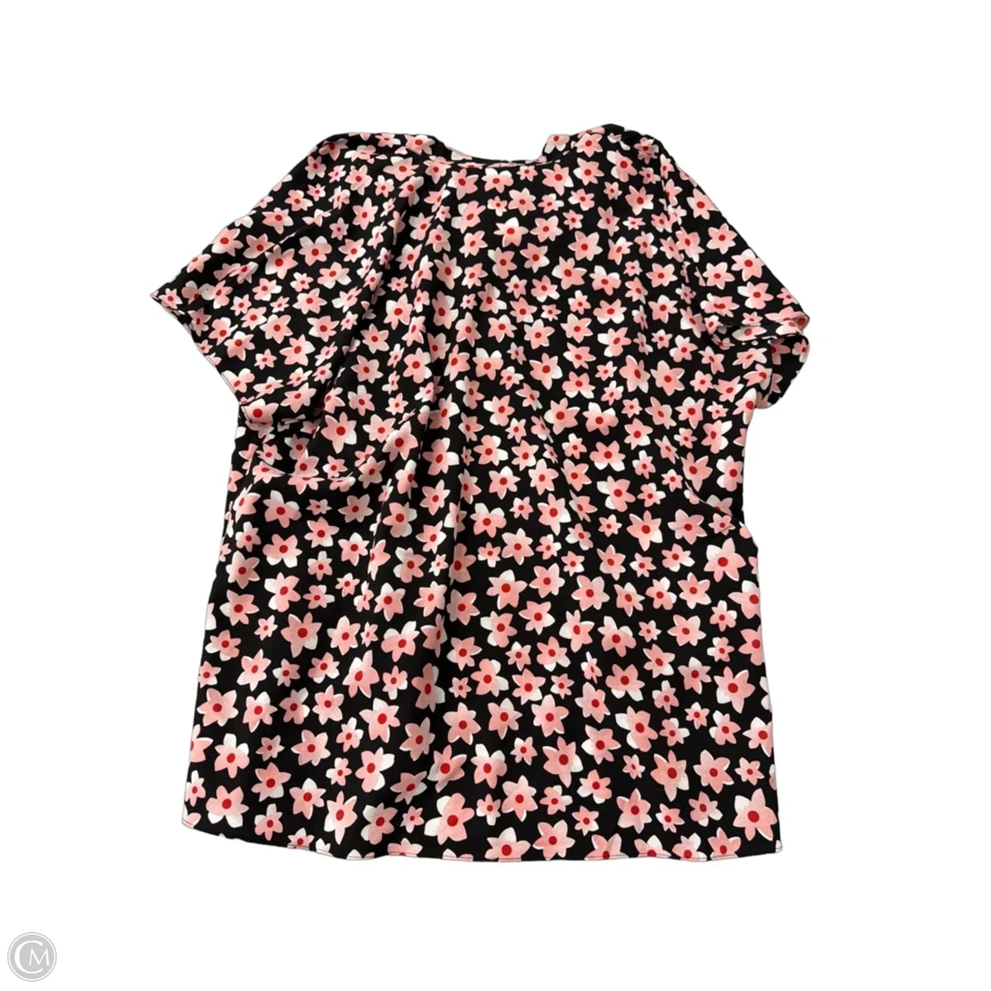 Top Short Sleeve By Cabi In Floral Print, Size: Xl