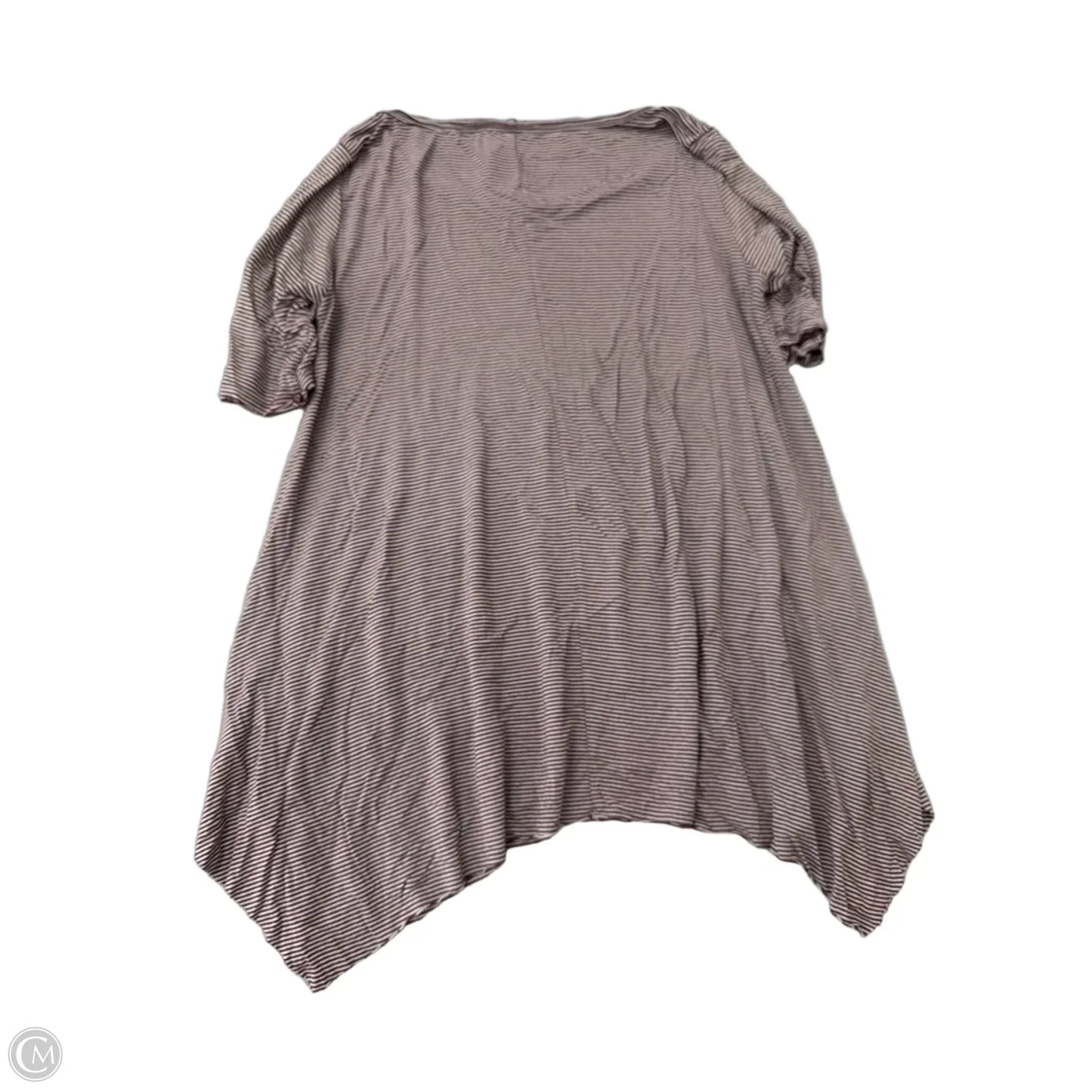 Top Short Sleeve By American Eagle In Striped Pattern, Size: L
