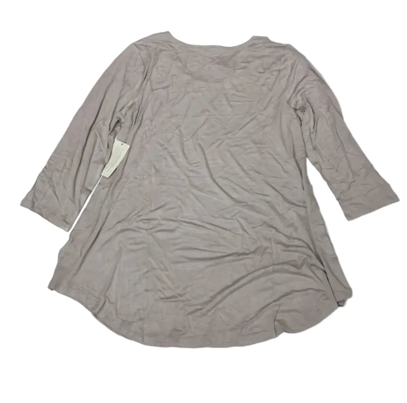 Top 3/4 Sleeve By Logo In Taupe, Size: L
