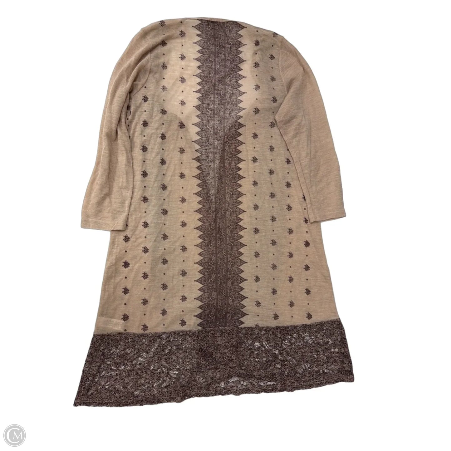 Cardigan By Simply Noelle In Brown & Tan, Size: L