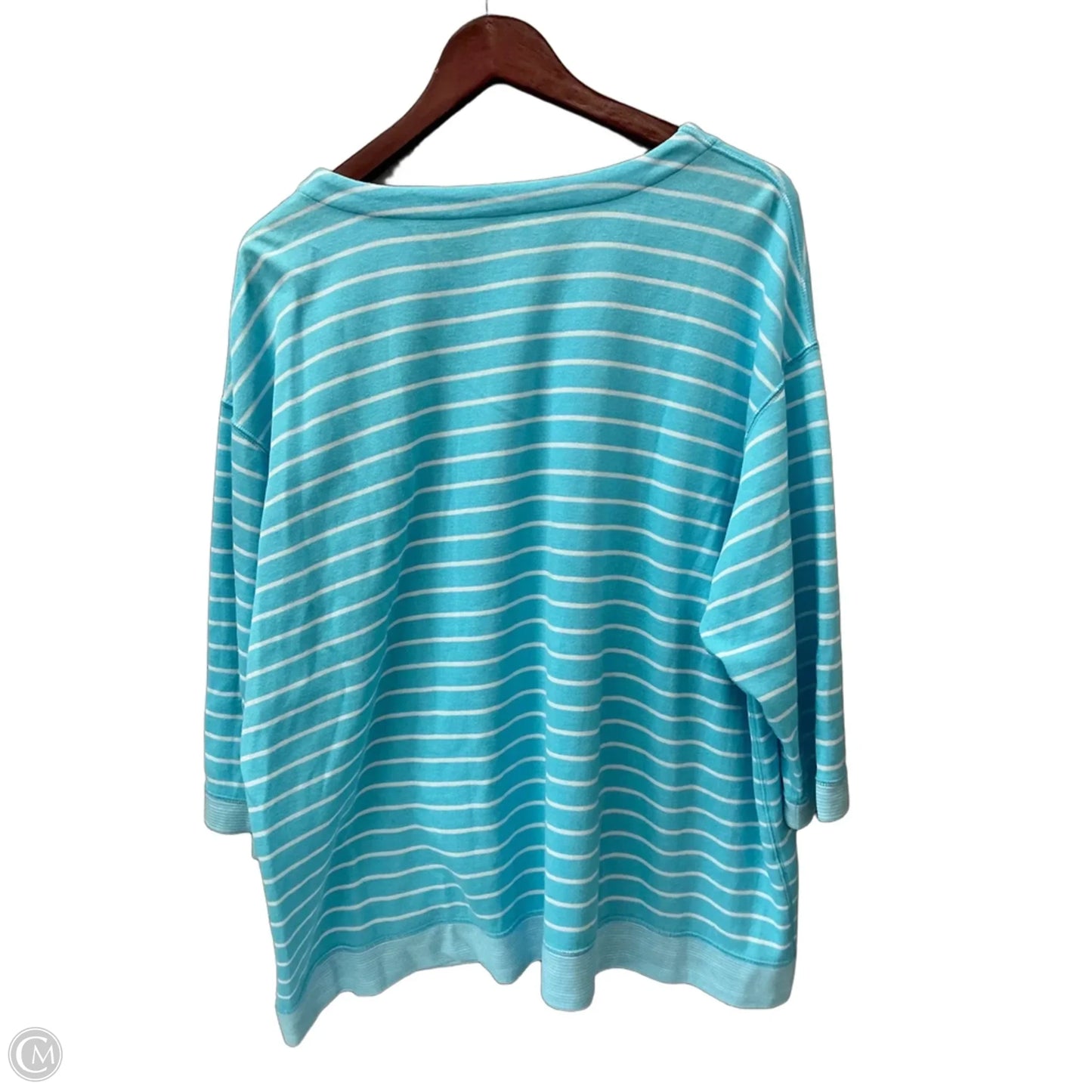Top Short Sleeve By Lands End In Blue, Size: 2x