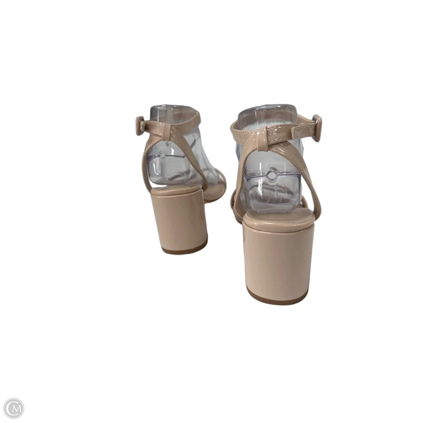 Shoes Heels Block By Clothes Mentor In Tan, Size: 7.5
