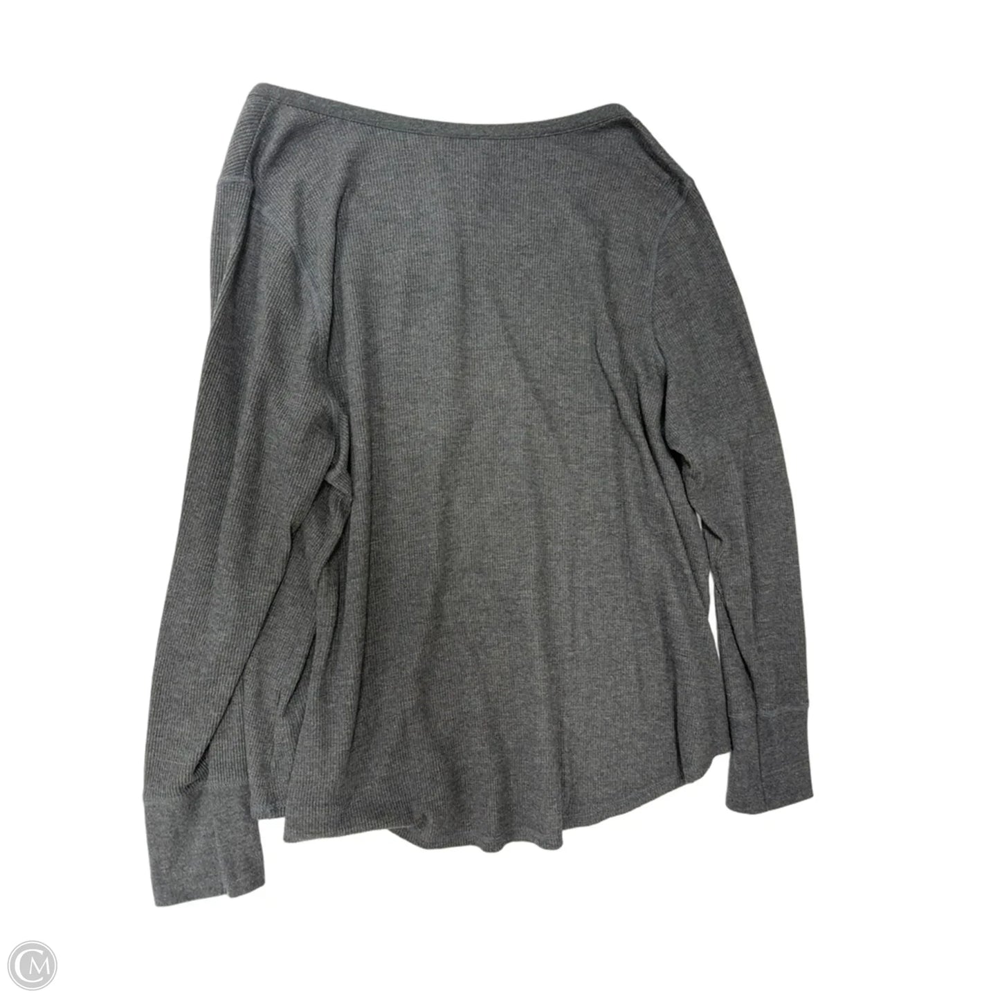 Top Long Sleeve By Terra & Sky In Grey, Size: 2x