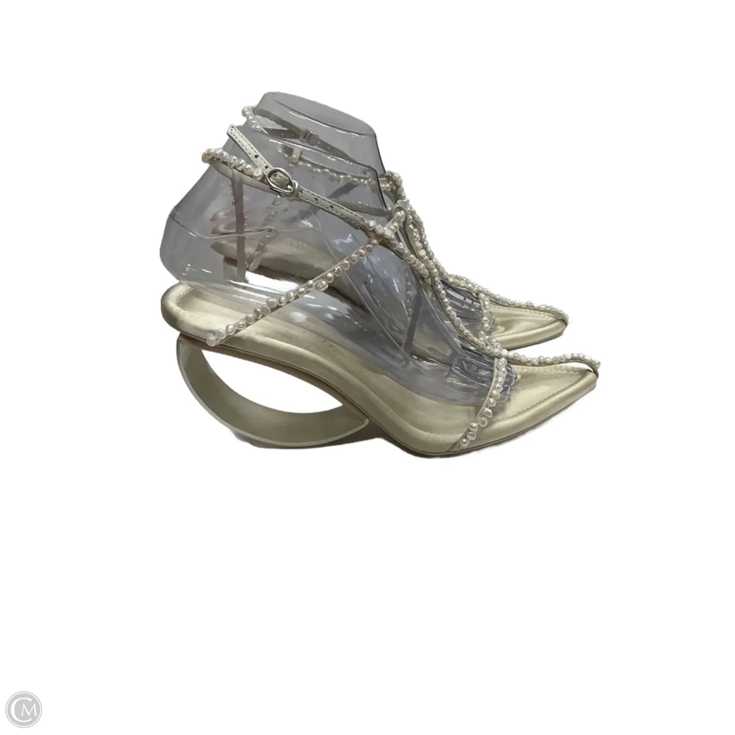 Shoes Heels Kitten By Cma In White, Size: 8.5