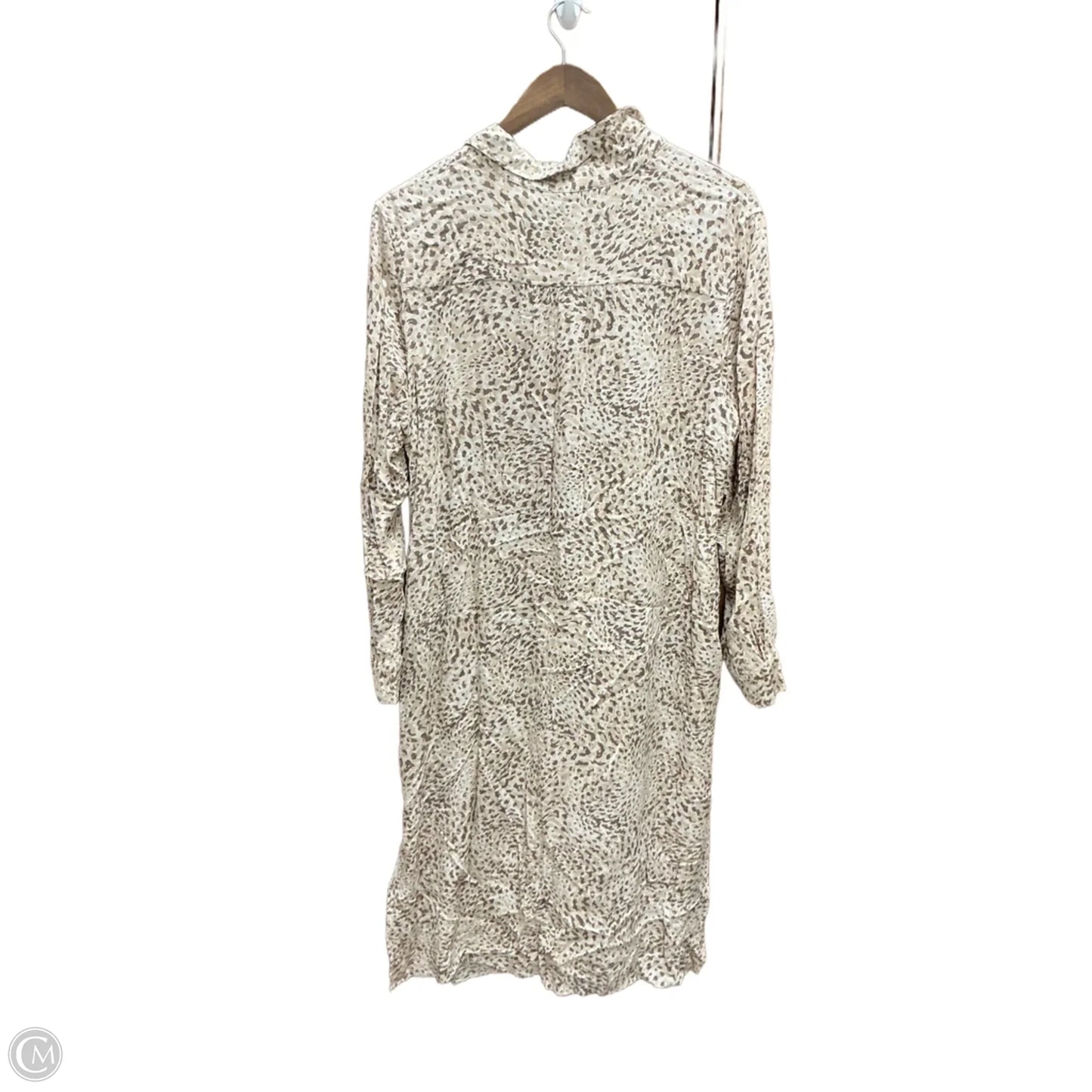 Dress Casual Midi By Time And Tru In Animal Print, Size: L
