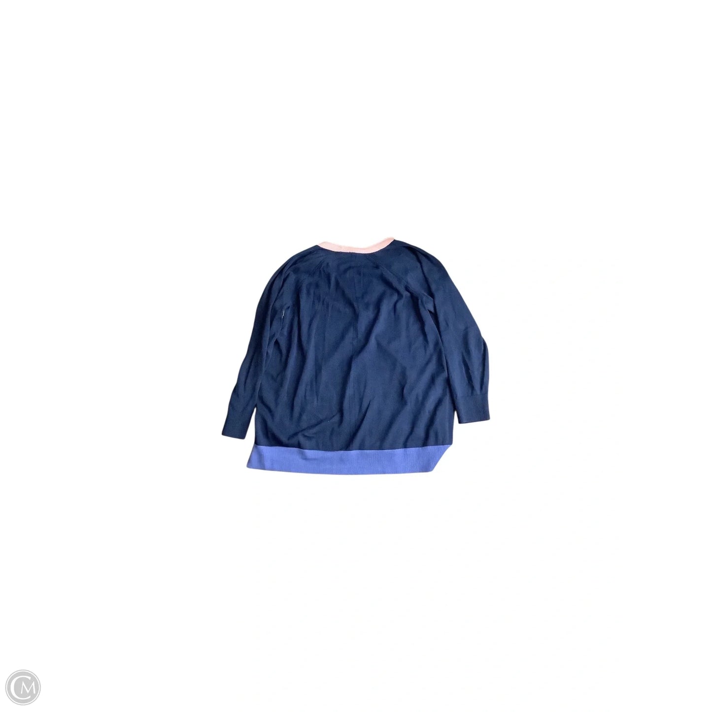 Sweater Cardigan By Talbots In Black & Pink, Size: 2x