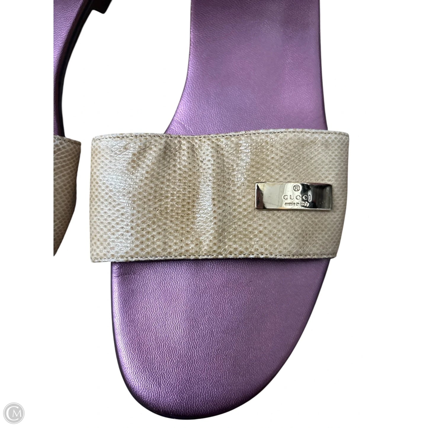 Sandals Luxury Designer By Gucci In Tan, Size: 7