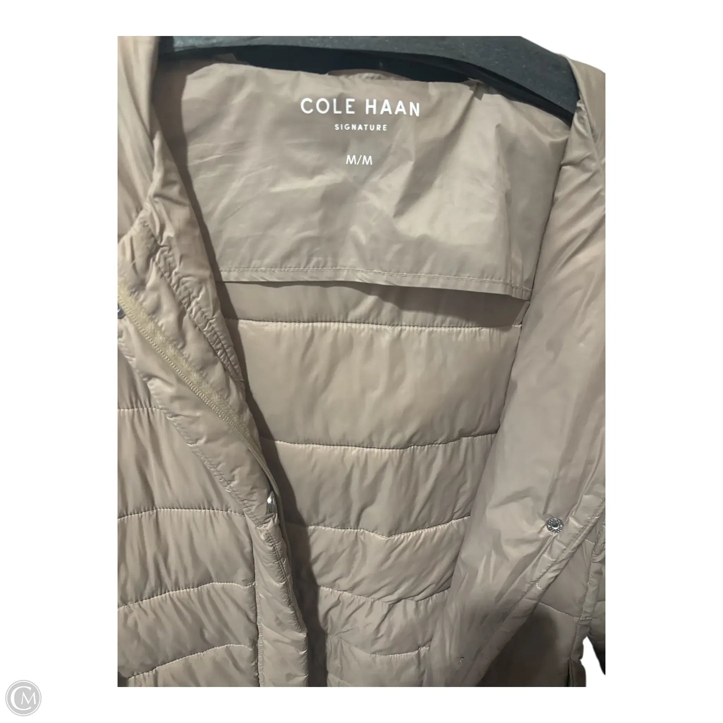 Jacket Puffer & Quilted By Cole-haan In Tan, Size: M