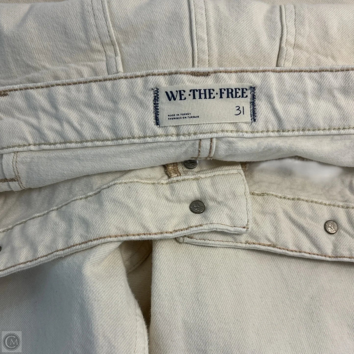 Jeans Wide Leg By We The Free In Cream, Size: 12