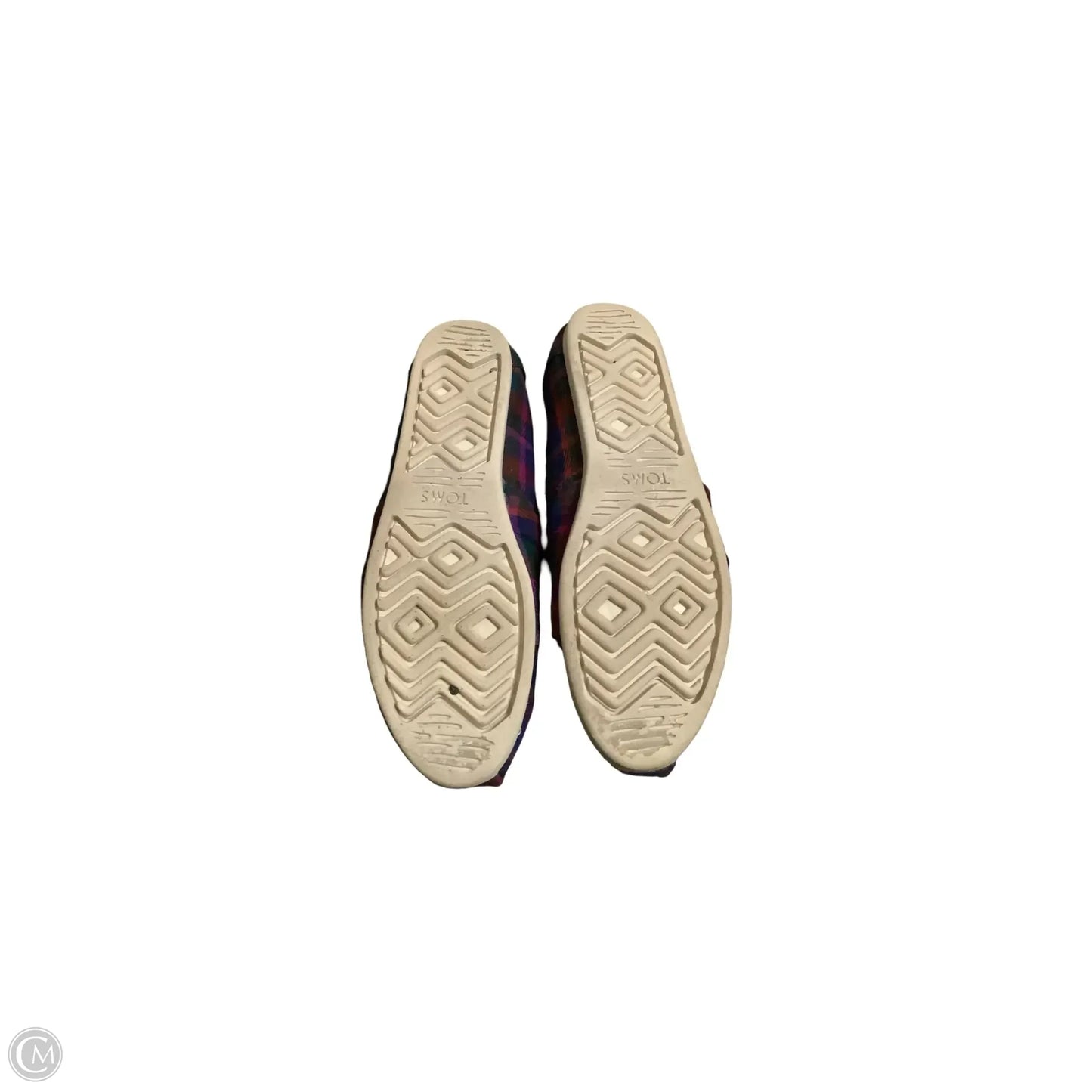 Shoes Flats By Toms In Plaid Pattern, Size: 9.5