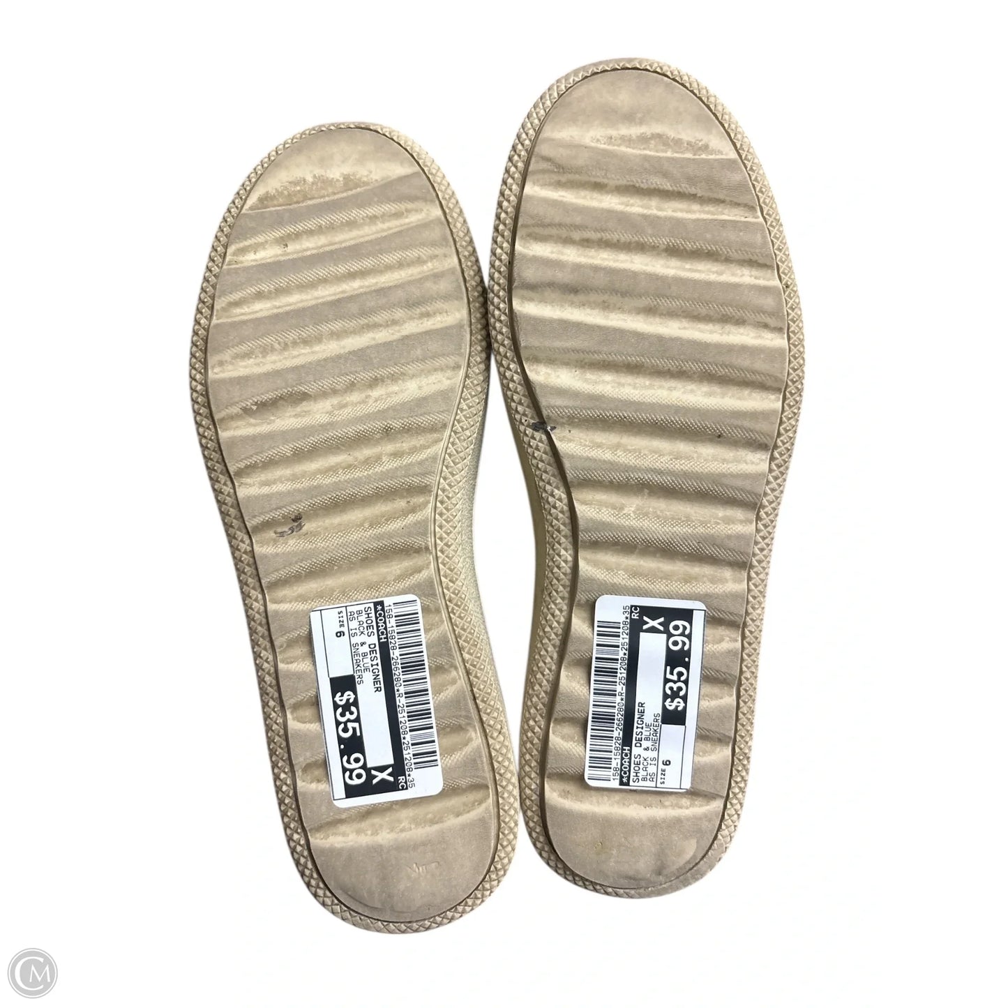 Shoes Designer By Coach In Black & Blue, Size: 6