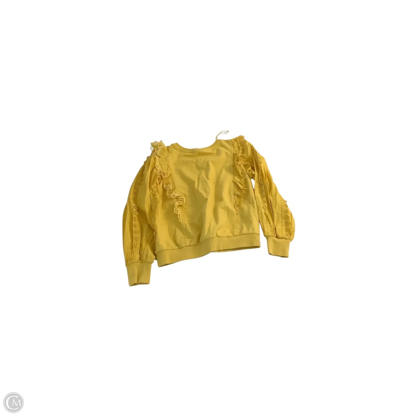 Top Long Sleeve Basic By Anthropologie In Yellow, Size: S