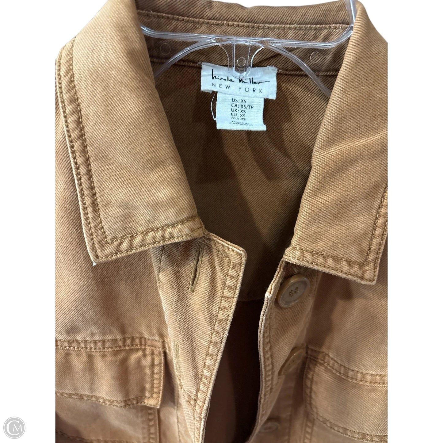 Jacket Denim By Nicole Miller In Orange, Size: Xs
