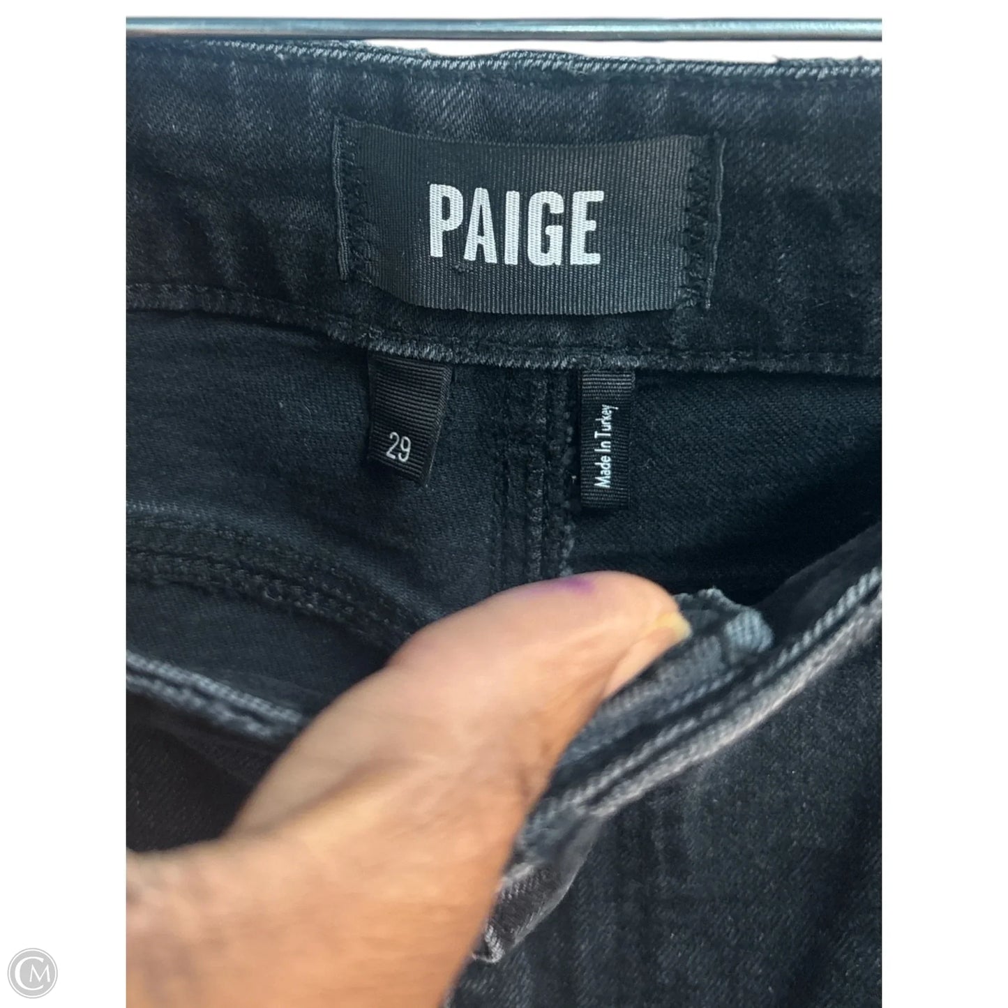Jeans Wide Leg By Paige In Black, Size: 8