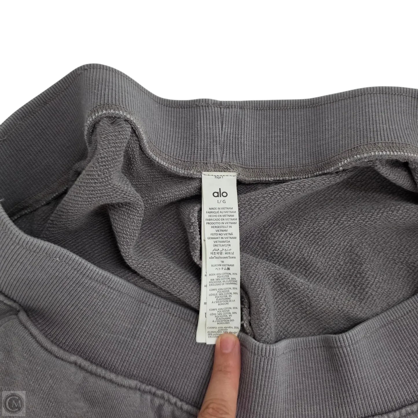 Shorts By Alo In Grey, Size: L