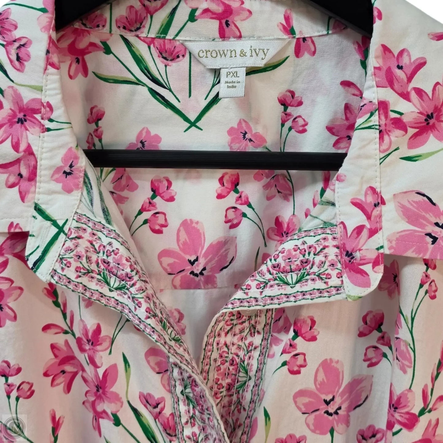 Dress Casual Maxi By Crown And Ivy In Pink & White, Size: Xlp