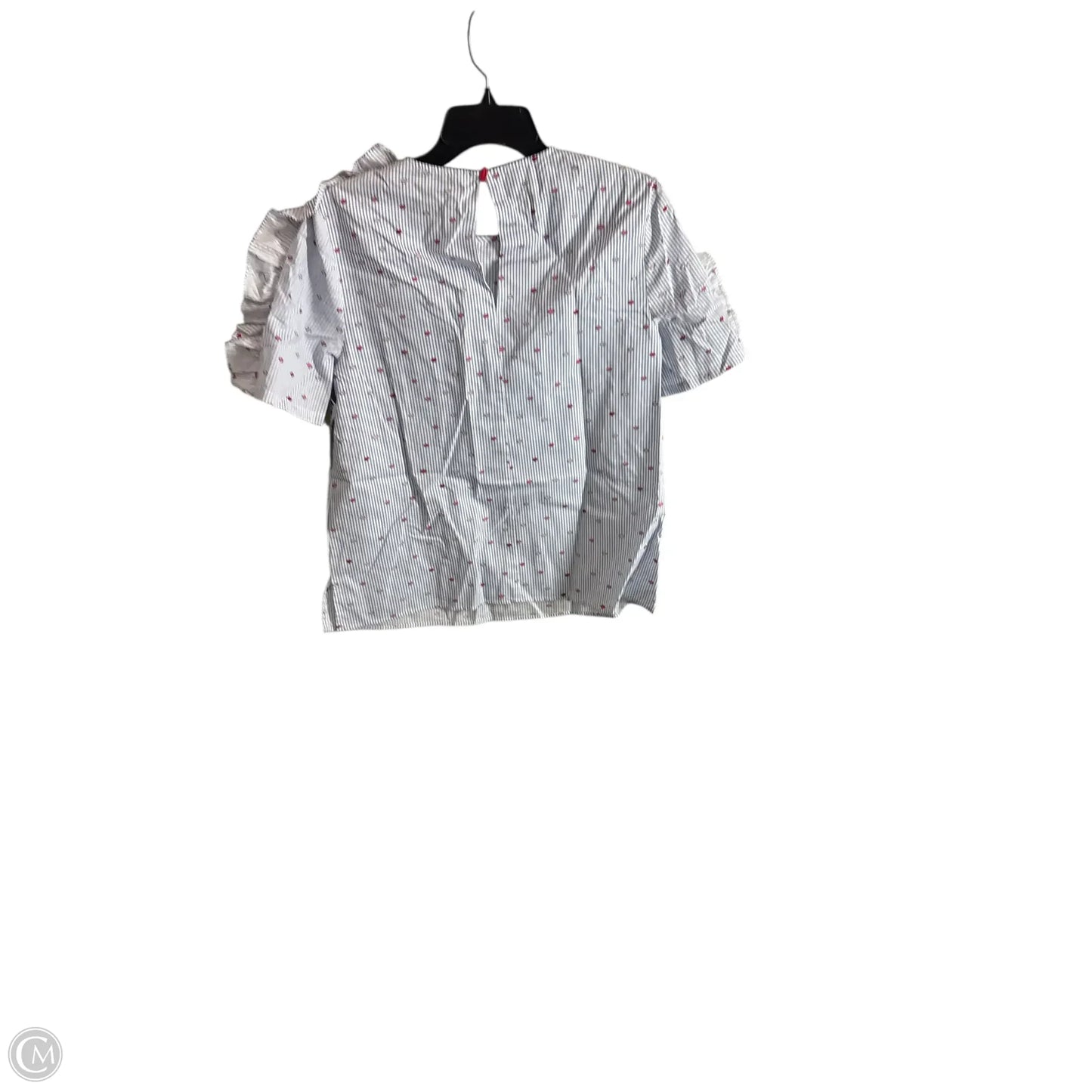 Top Short Sleeve Designer By Kate Spade In Striped Pattern, Size: M