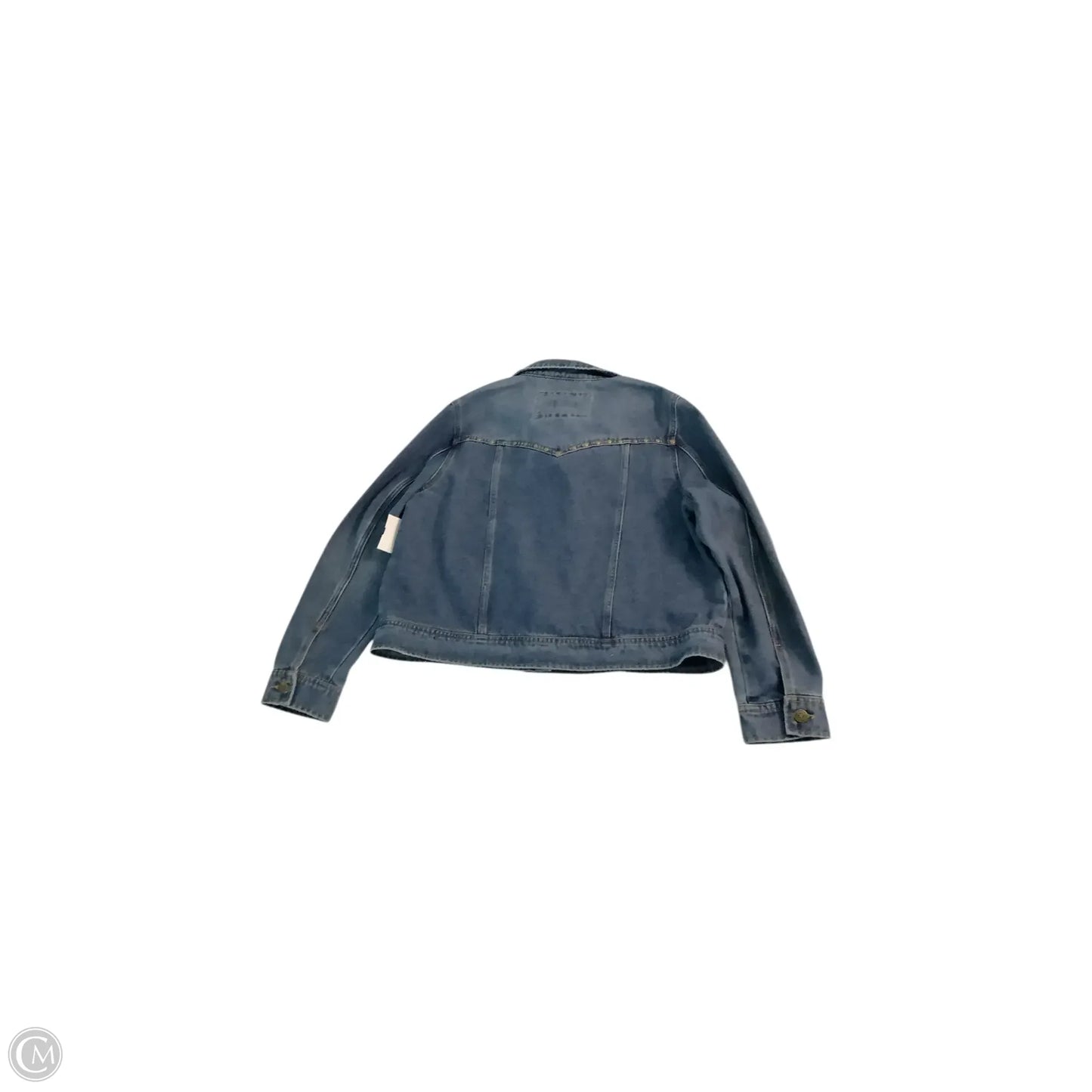 Jacket Designer By Frye In Blue Denim, Size: L