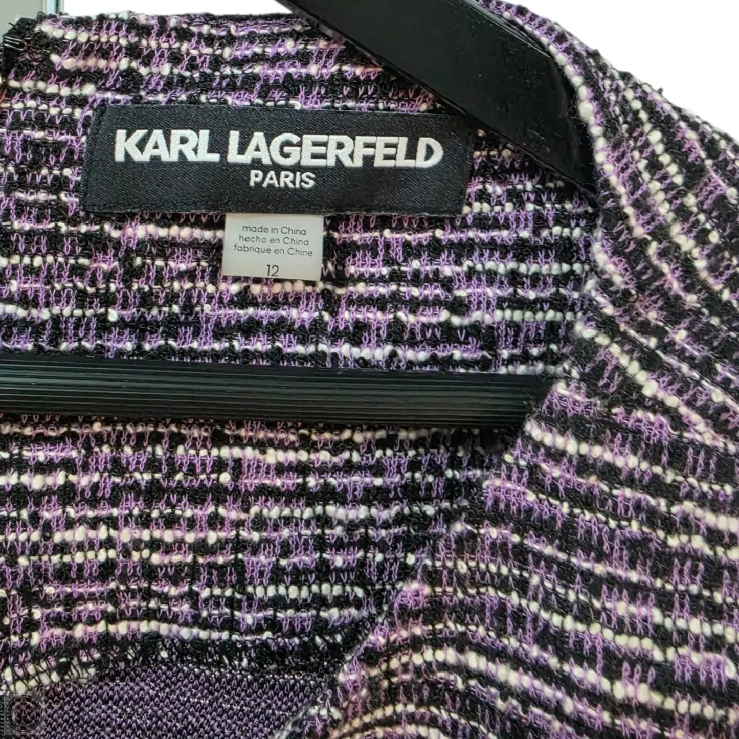Dress Designer By Karl Lagerfeld In Purple, Size: 12