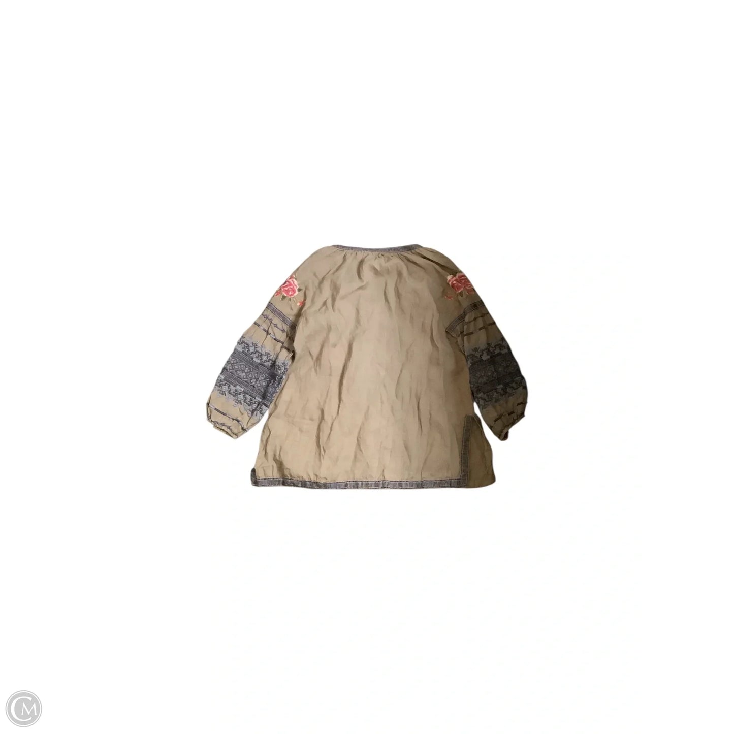 Top Long Sleeve By Johnny Was In Taupe, Size: M