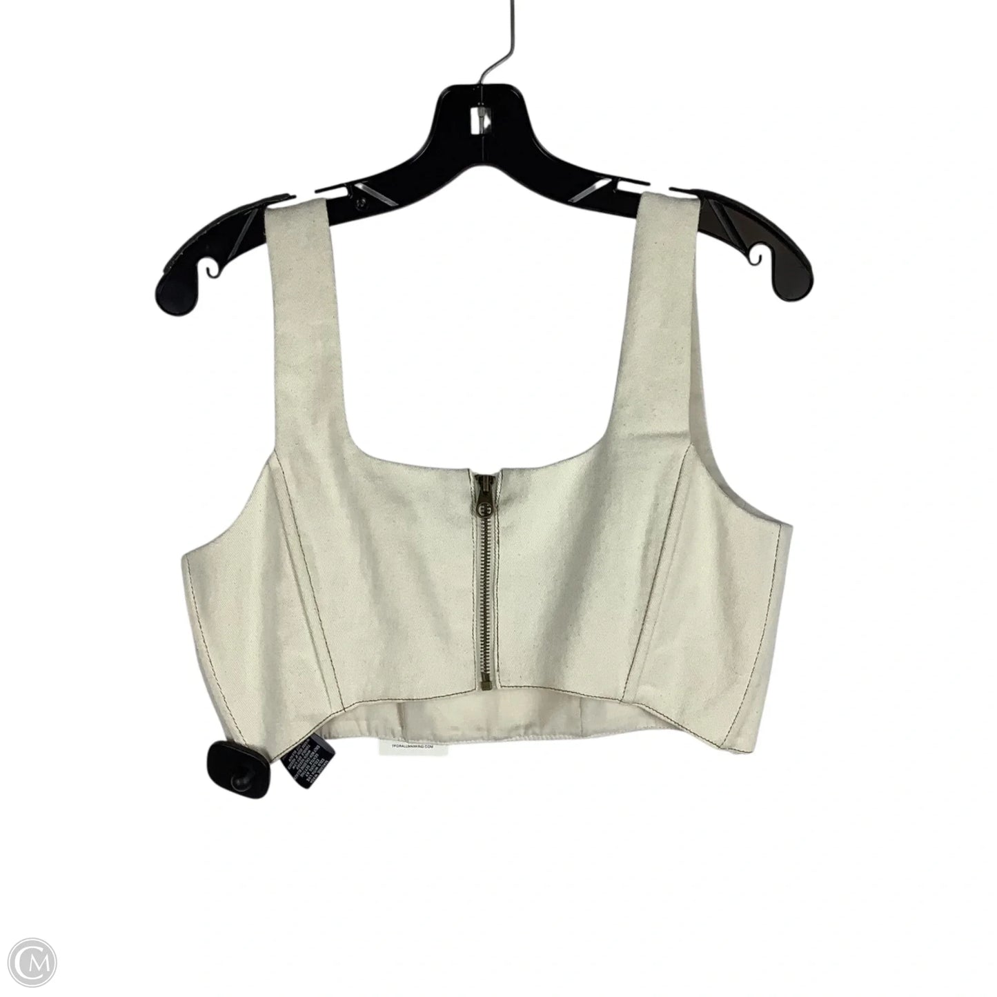 Top Sleeveless By 7 For All Mankind In Cream Denim, Size: M