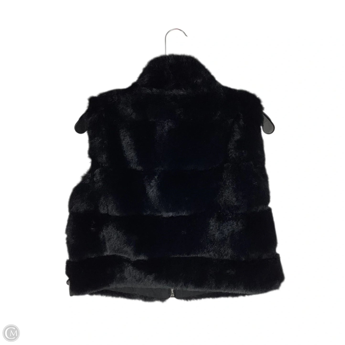 Vest Faux Fur & Sherpa By Clothes Mentor In Black, Size: L