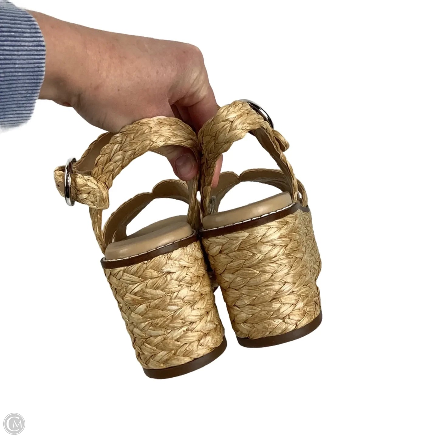 Sandals Heels Platform By Marc Fisher In Tan, Size: 8