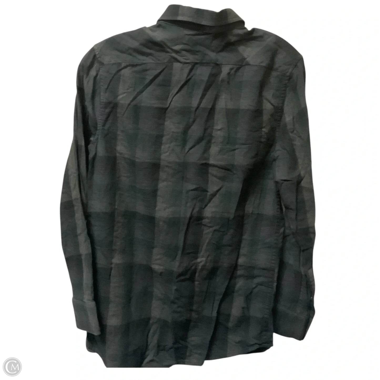 Top Long Sleeve Designer By All Saints In Plaid Pattern, Size: 4