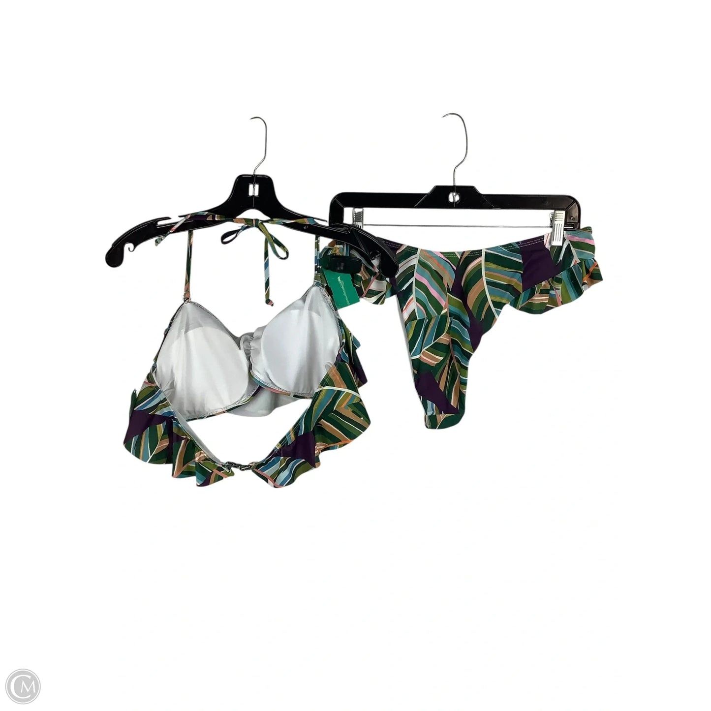 Swimsuit 2pc By Molly Bracken In Tropical Print, Size: Xl