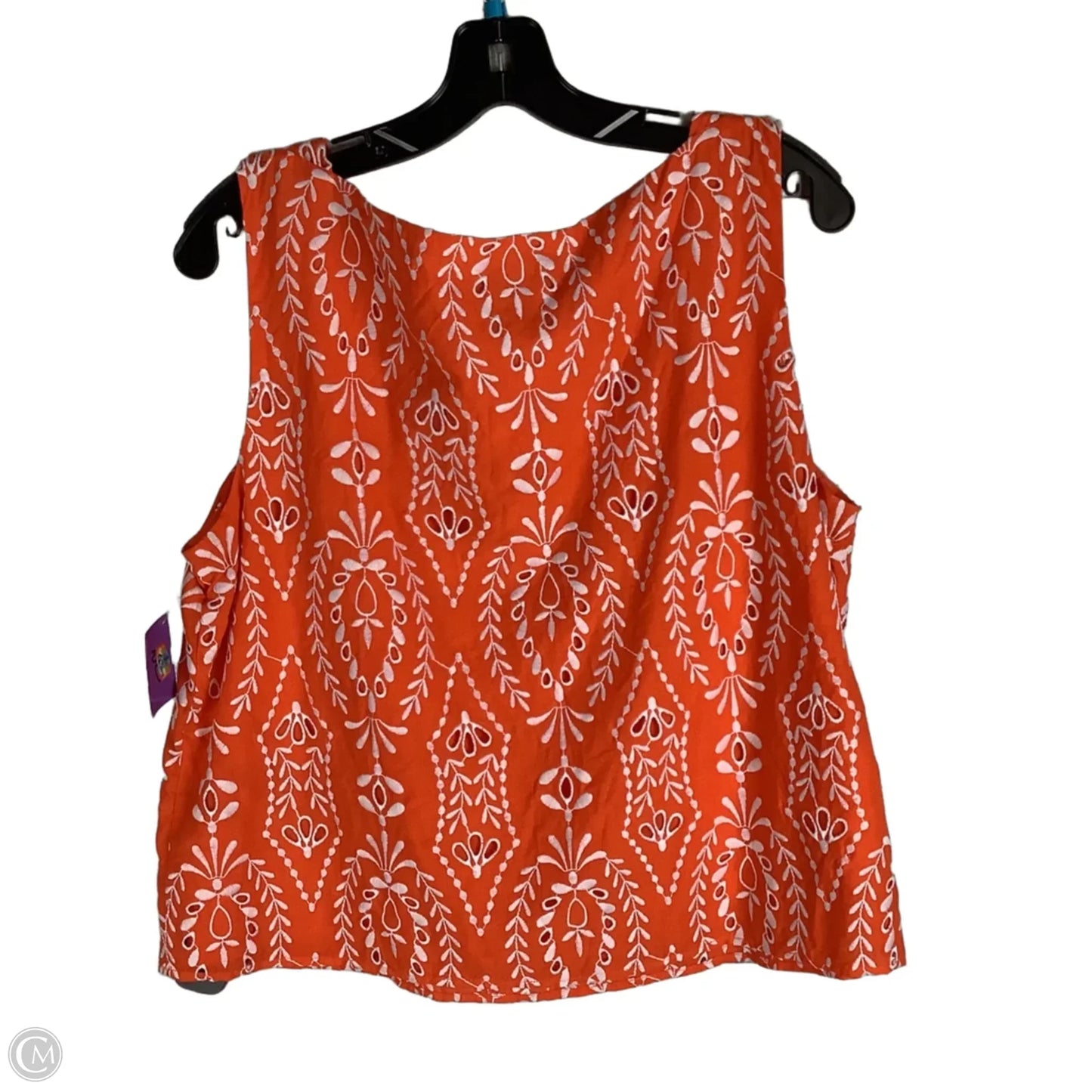 Top Sleeveless By Ann Taylor In Orange, Size: L