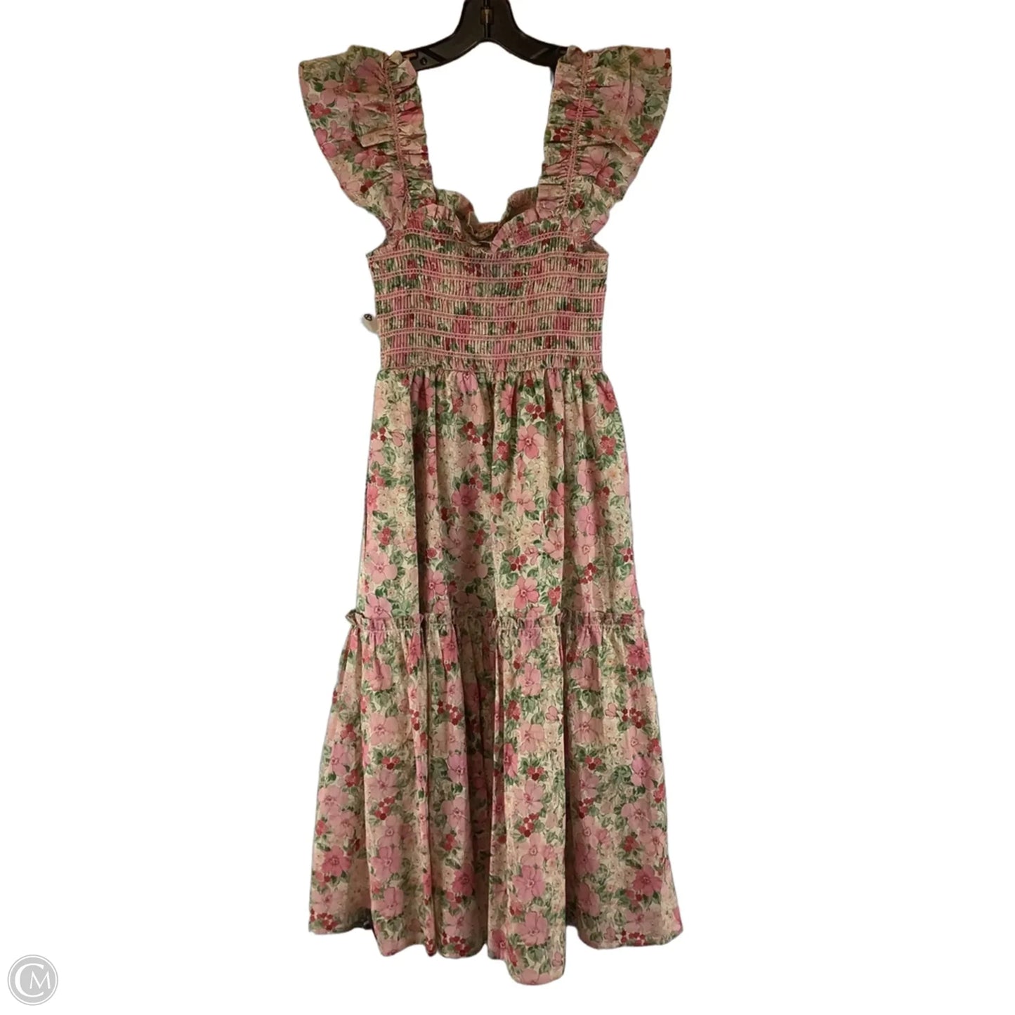 Dress Casual Midi By Cmc In Floral Print, Size: Xs