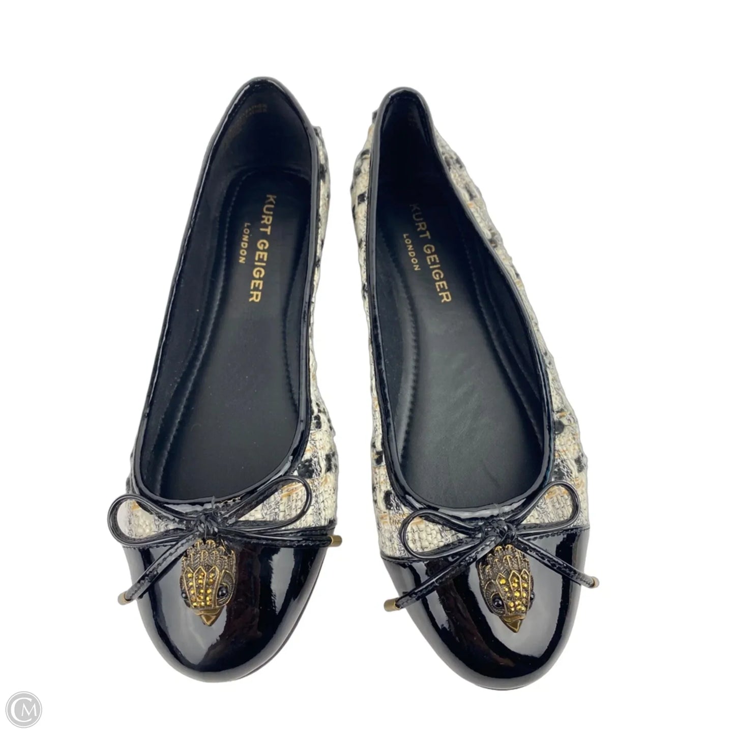 Shoes Flats By Kurt Geiger London In Black & Grey, Size: 7.5