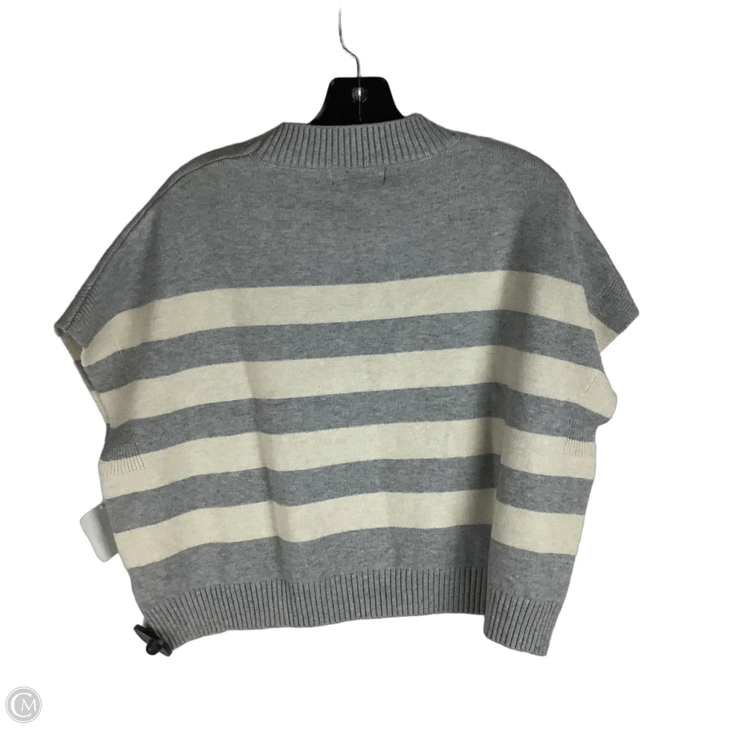 Sweater Short Sleeve By Pinch In Cream & Grey, Size: S