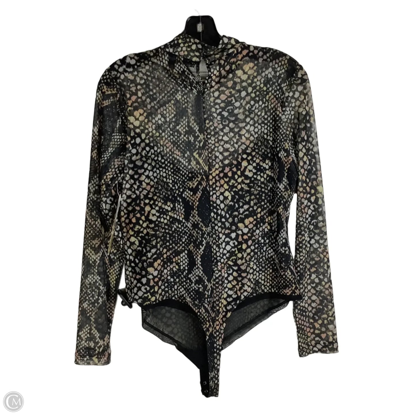 Bodysuit Designer By All Saints In Snakeskin Print, Size: 10