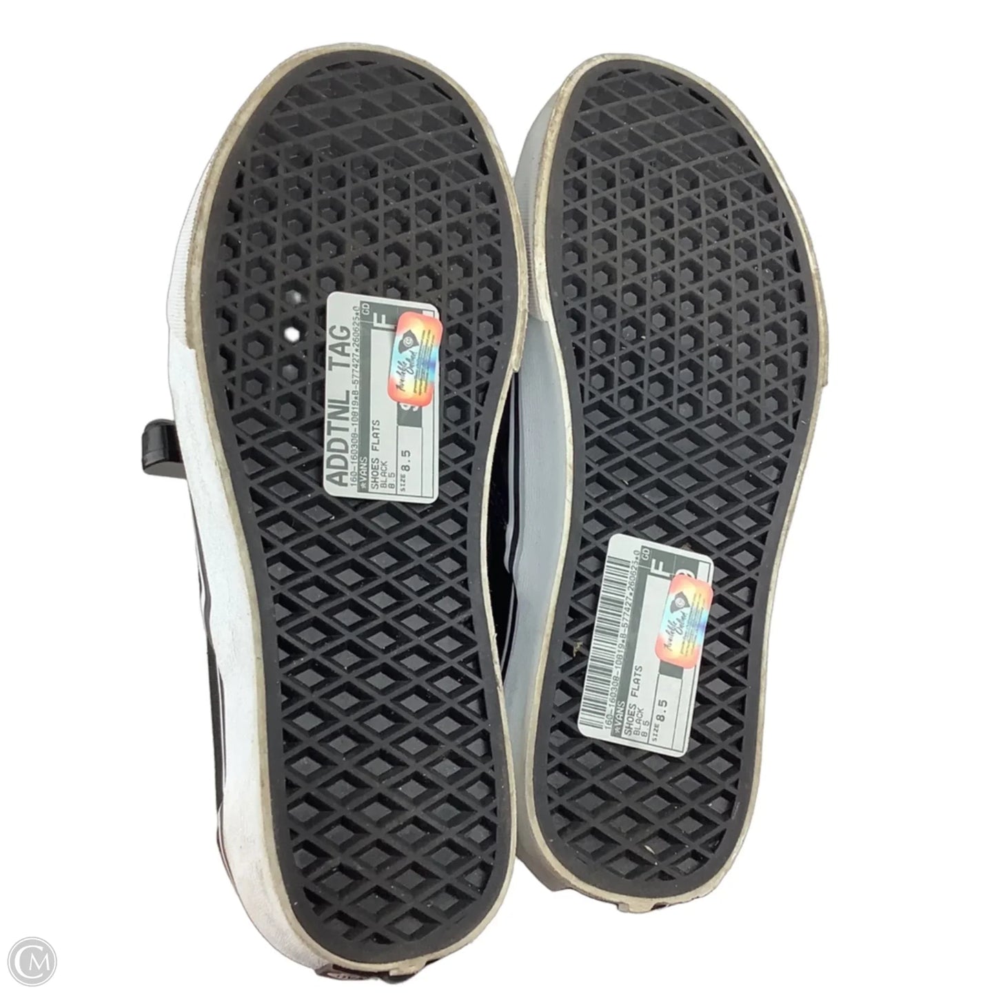 Shoes Flats By Vans In Black, Size: 8.5