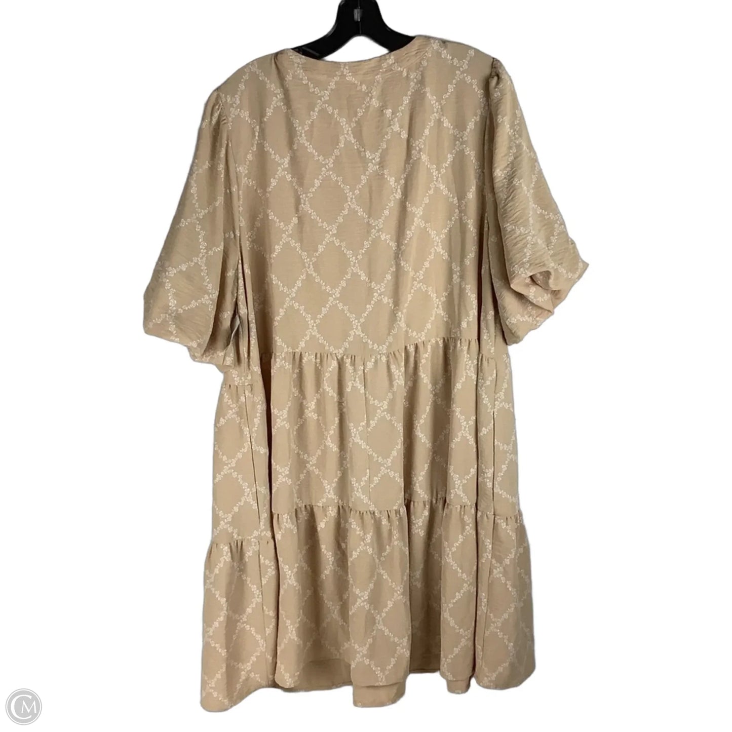 Dress Casual Short By Oddi In Tan, Size: 1x