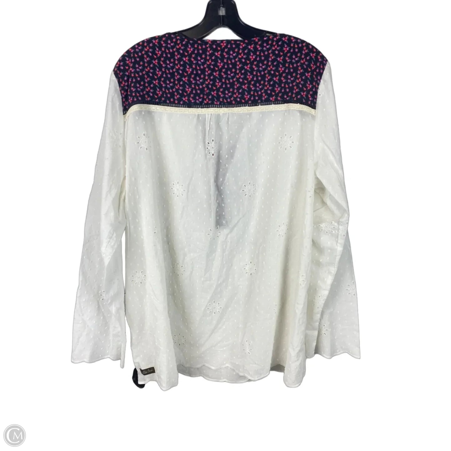Top Long Sleeve By Matilda Jane In White, Size: Xxl