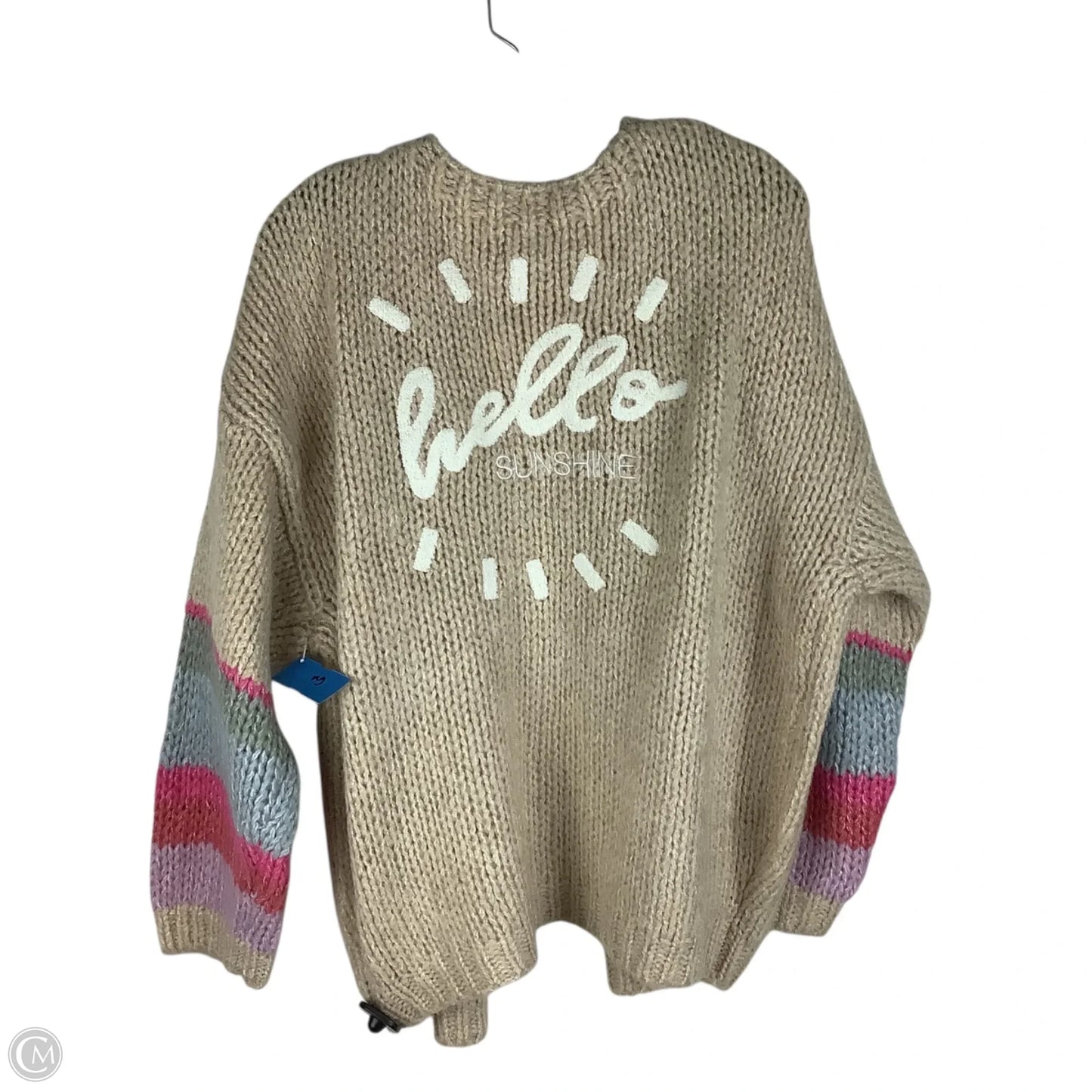 Sweater Cardigan By Saltwater Luxe In Cream, Size: Xxl