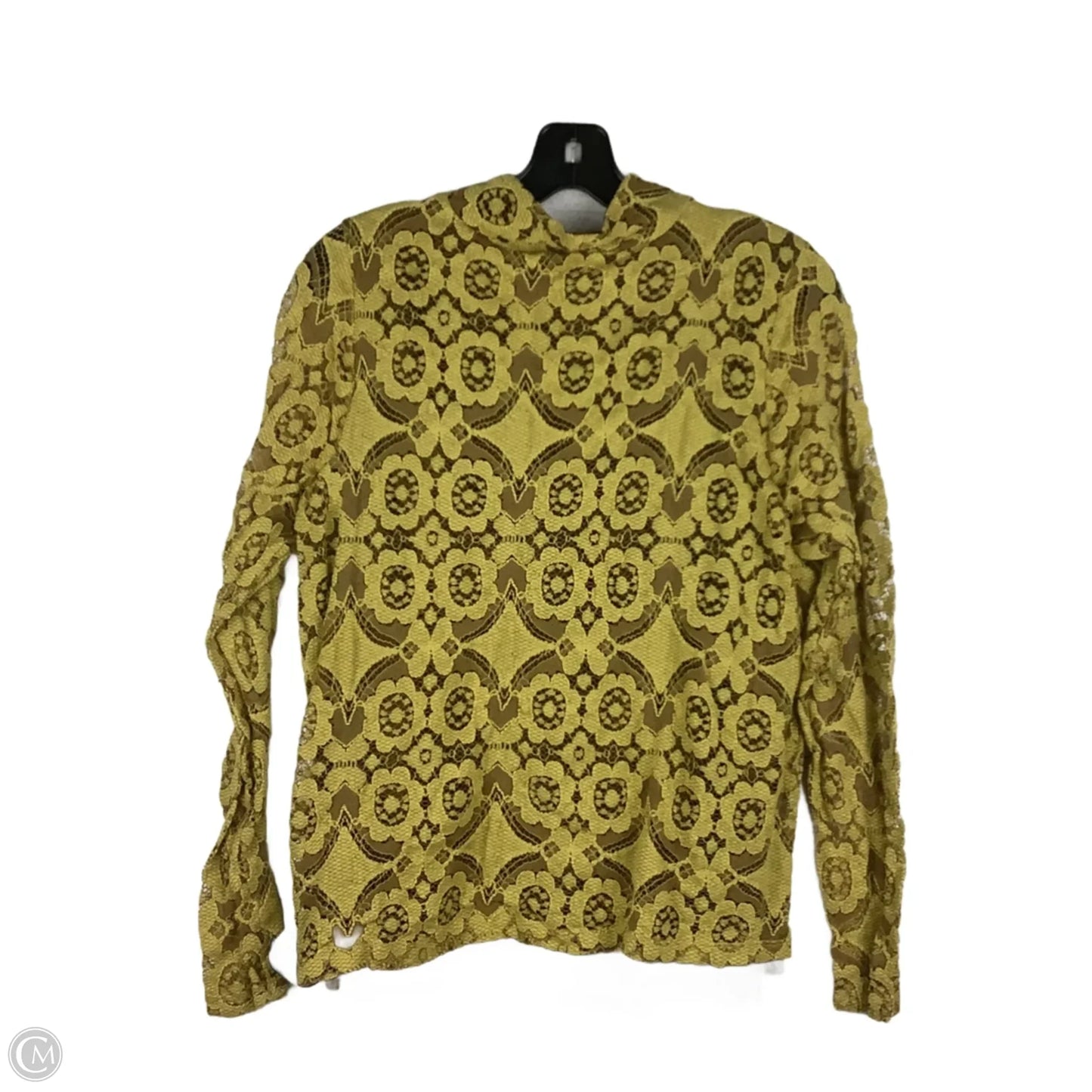 Top Long Sleeve By Maeve In Yellow, Size: 1x