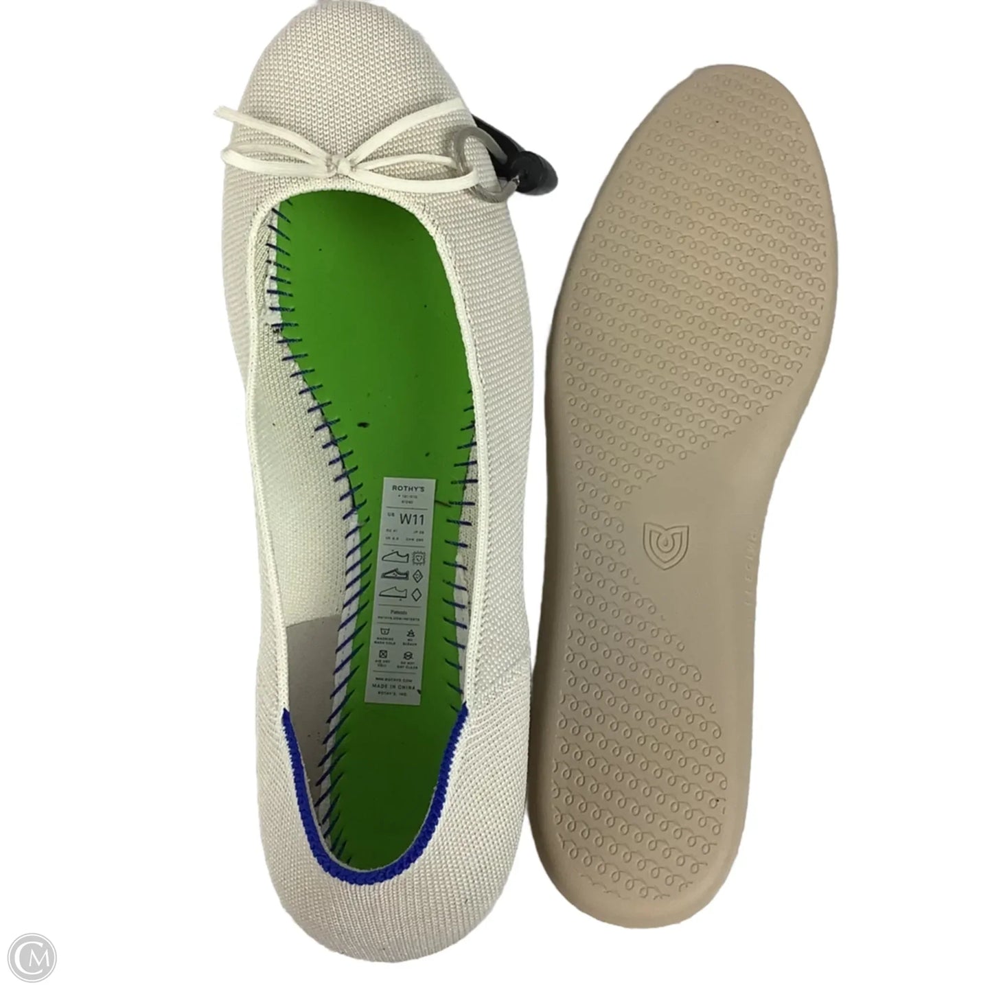 Shoes Flats By Rothys In Cream, Size: 11