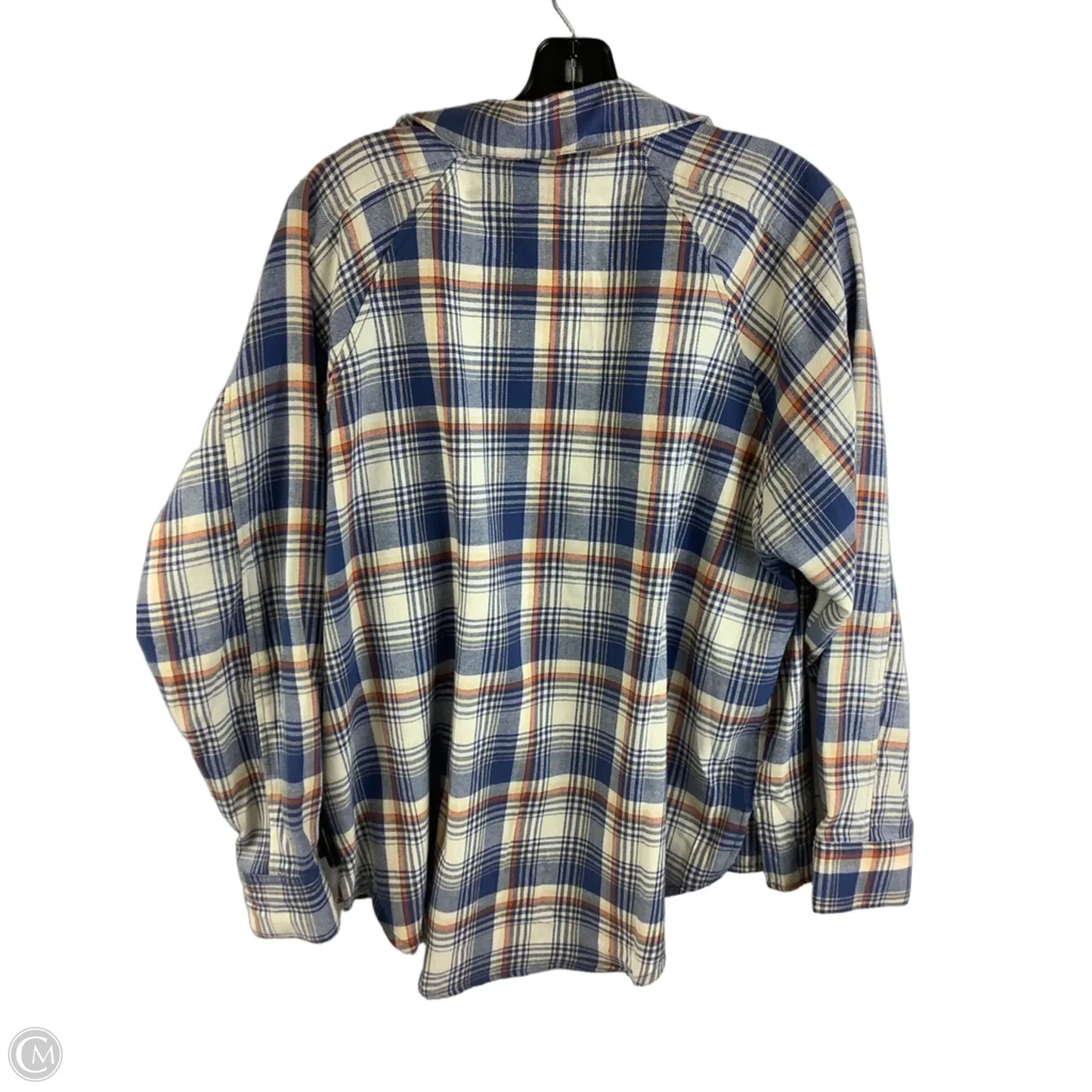 Top Long Sleeve By Pink Rose In Plaid Pattern, Size: L
