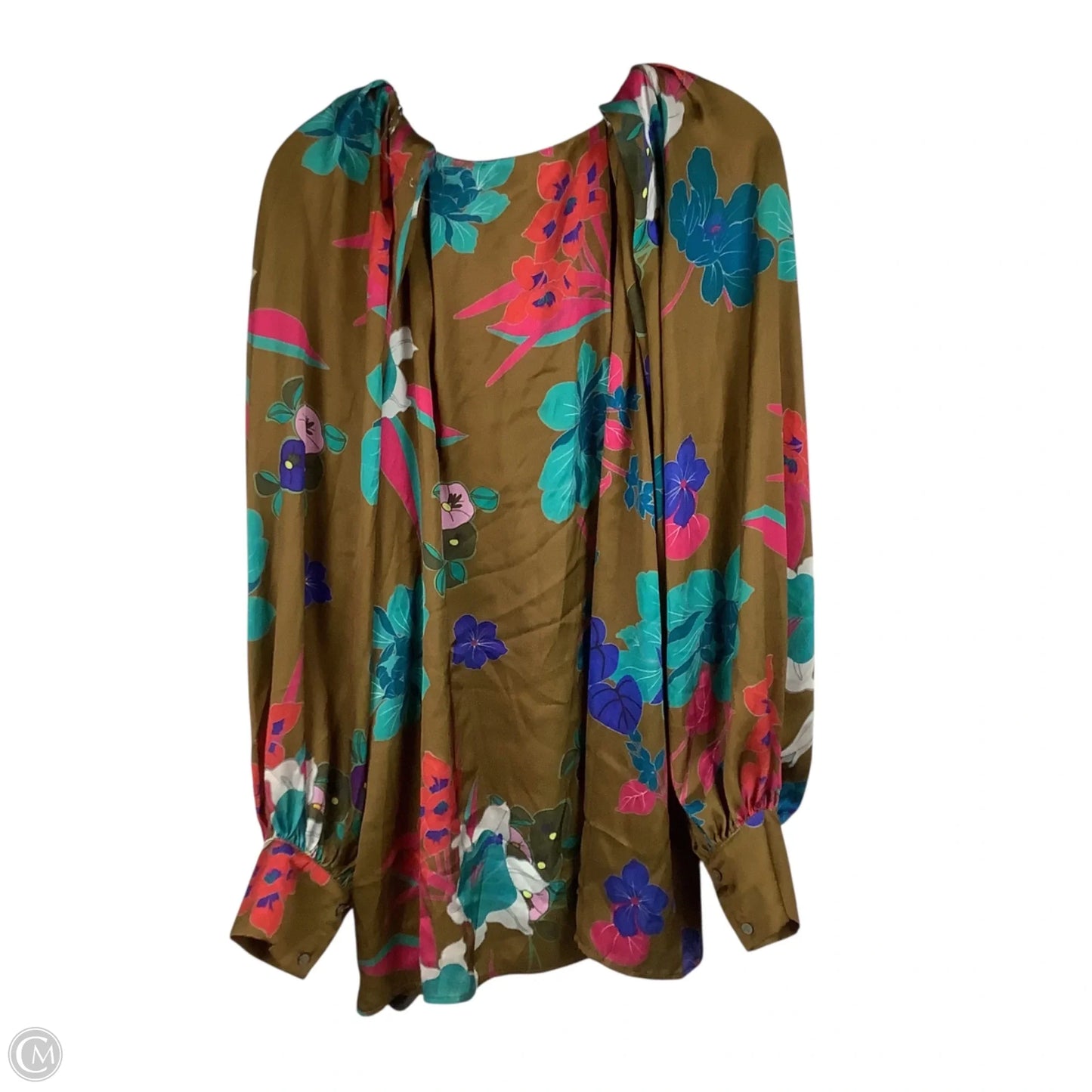 Top Long Sleeve By Entro In Floral Print, Size: 2x