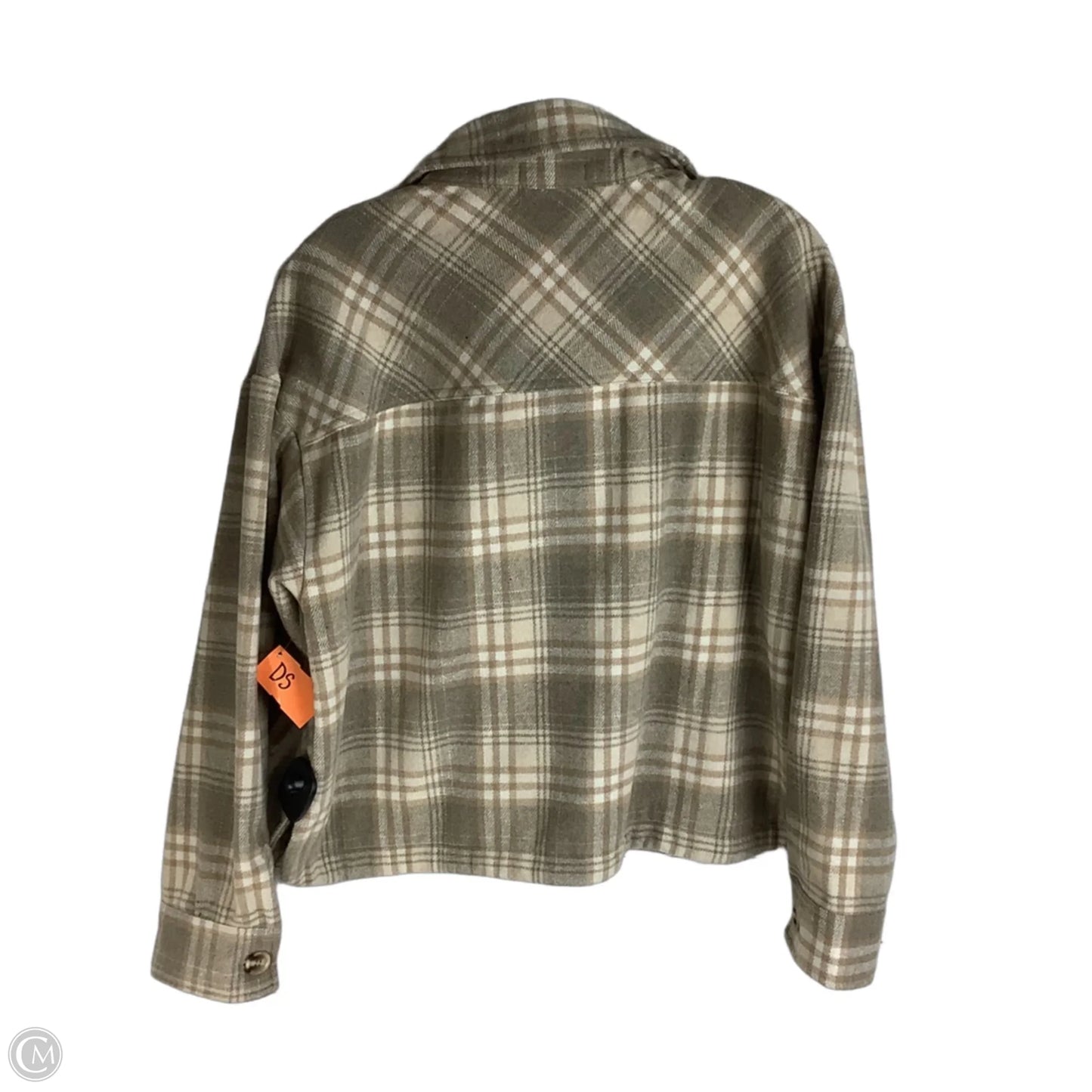 Jacket Shirt By Clothes Mentor In Brown, Size: S
