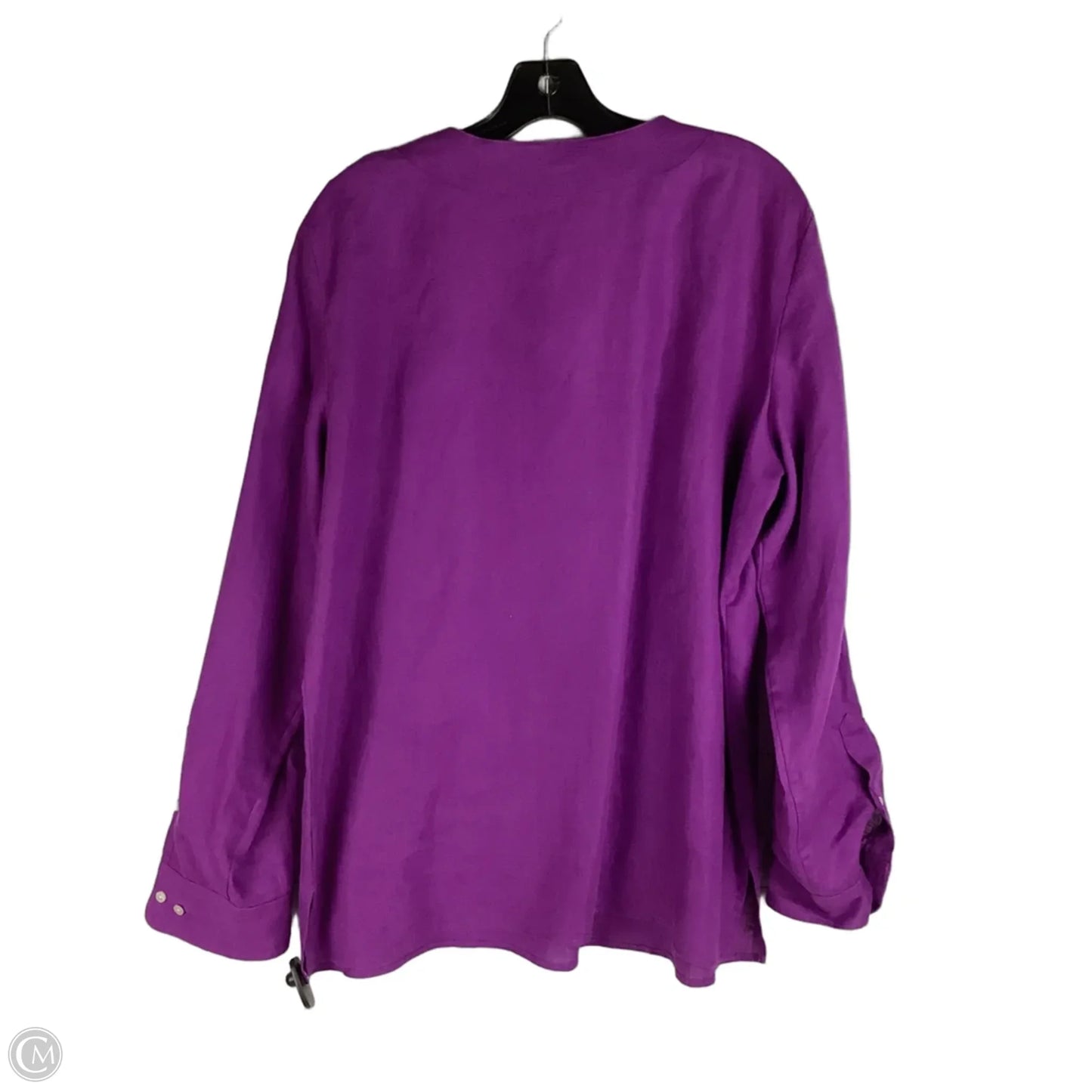 Top Long Sleeve By Lauren By Ralph Lauren In Purple, Size: Xl