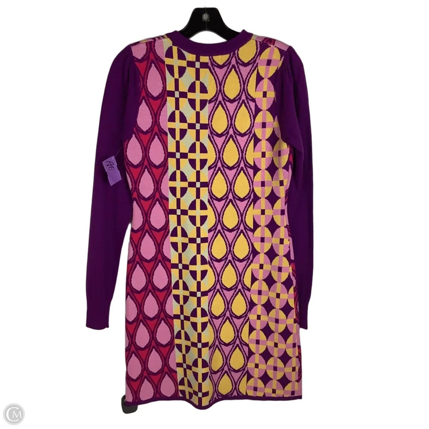 Dress Party Midi By Karlie In Purple & Yellow, Size: S